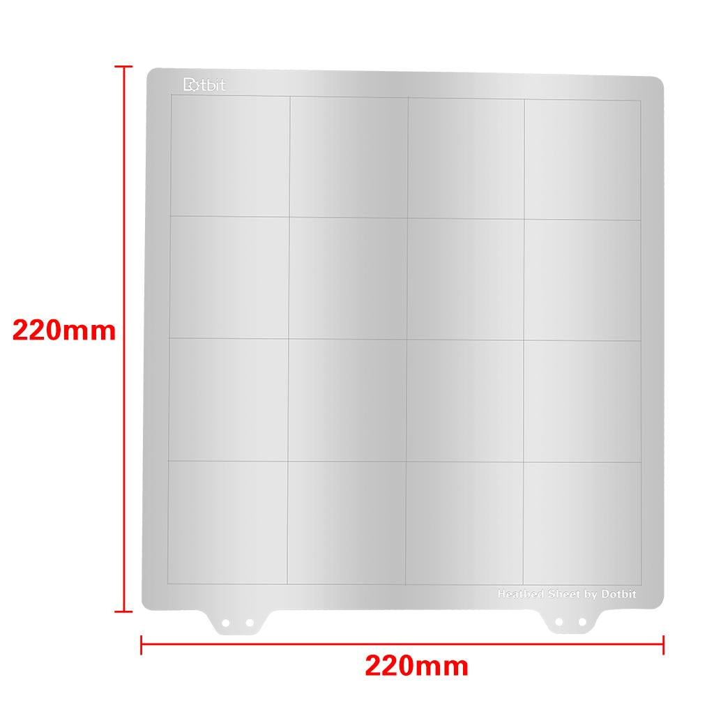 220mm 3D Printer Spring Steel Sheet Heat Bed Platform+Sticker for Anet A8 A6