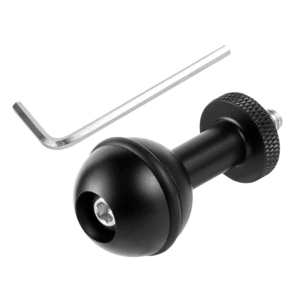 Aluminum 1 Inch Ball Head Diving Photography Bracket 1/4" Screw for Gopro