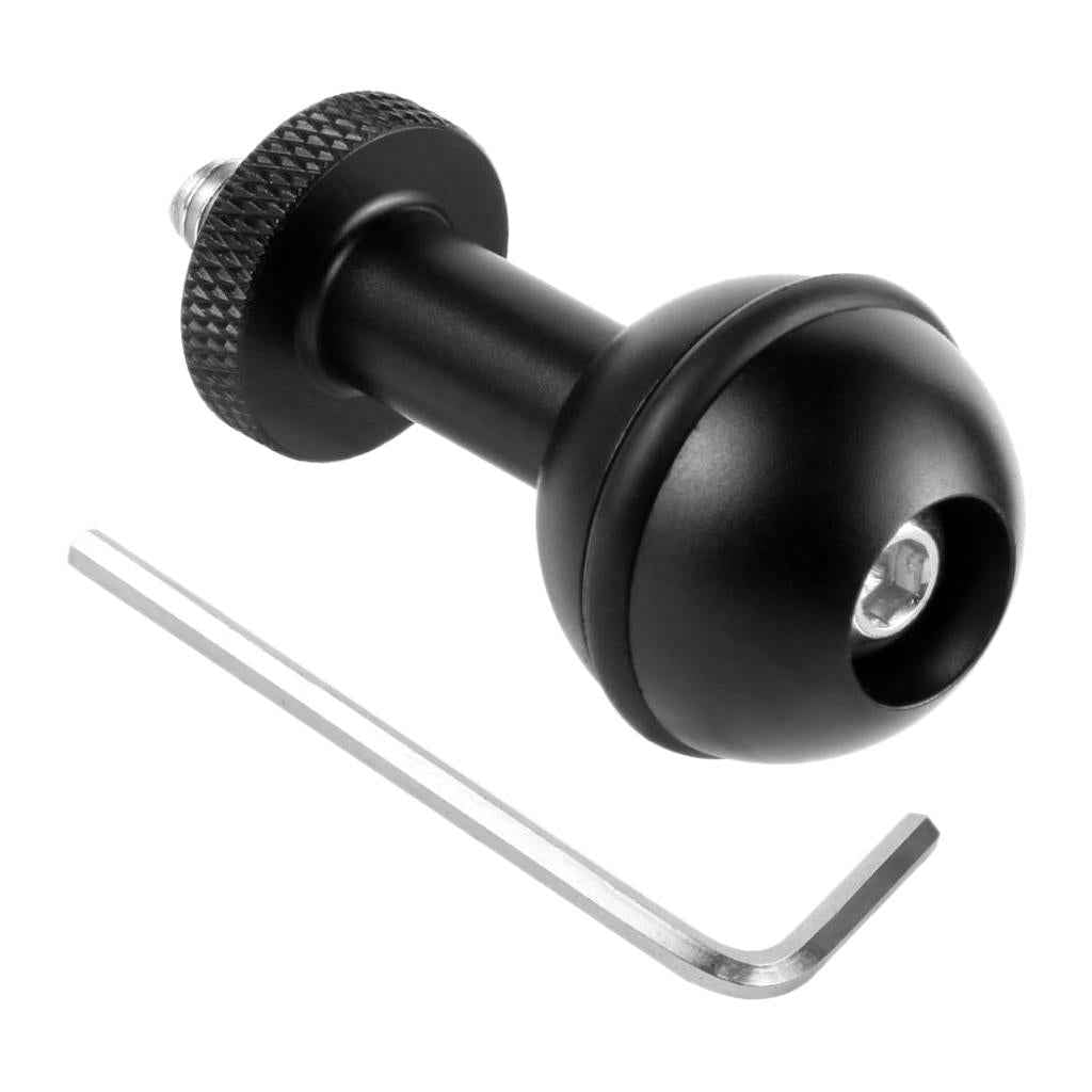 Aluminum 1 Inch Ball Head Diving Photography Bracket 1/4" Screw for Gopro