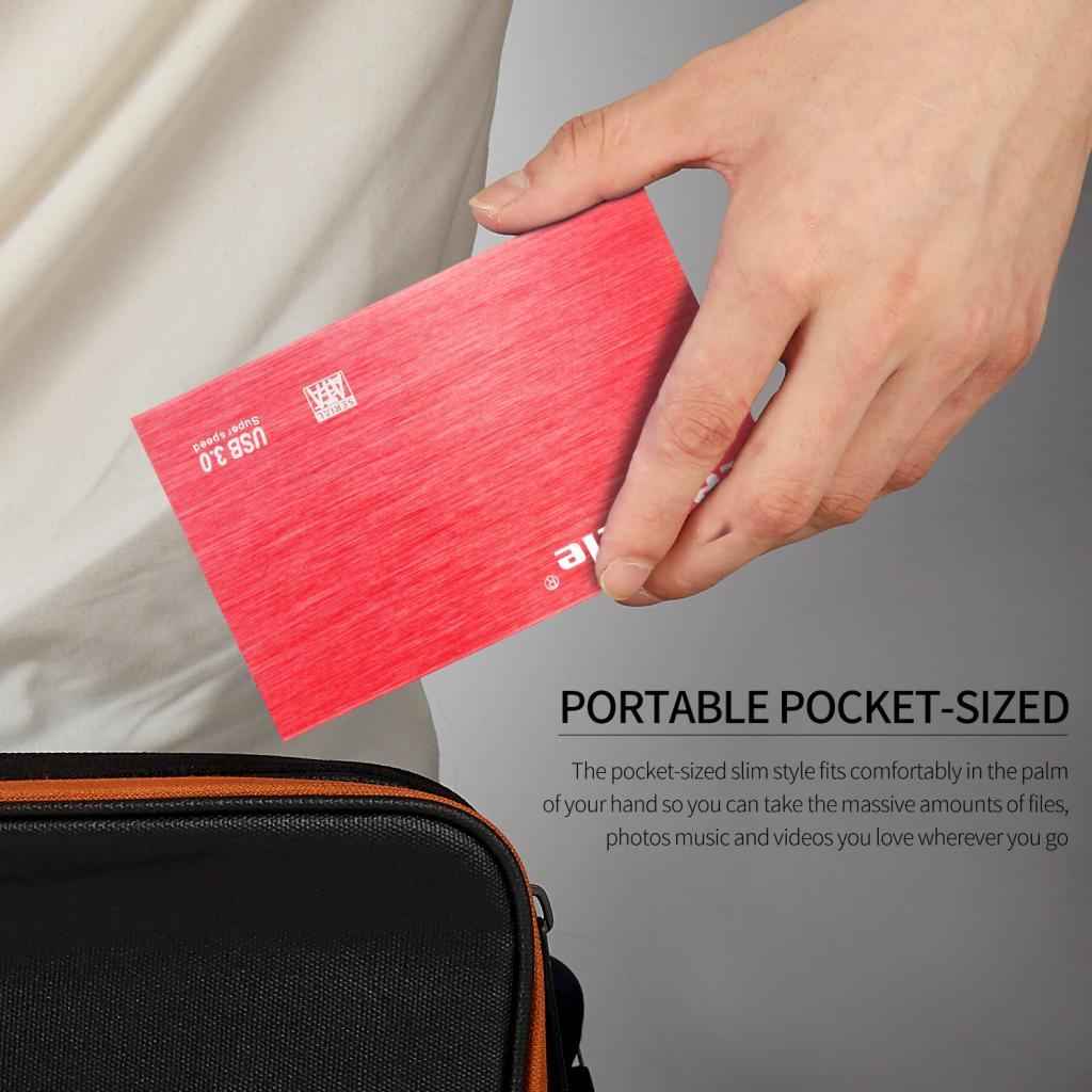 Red Ultra Slim 2.5in USB3.0 Hard Drive HDD Capacity Disk for PC Laptop 500GB