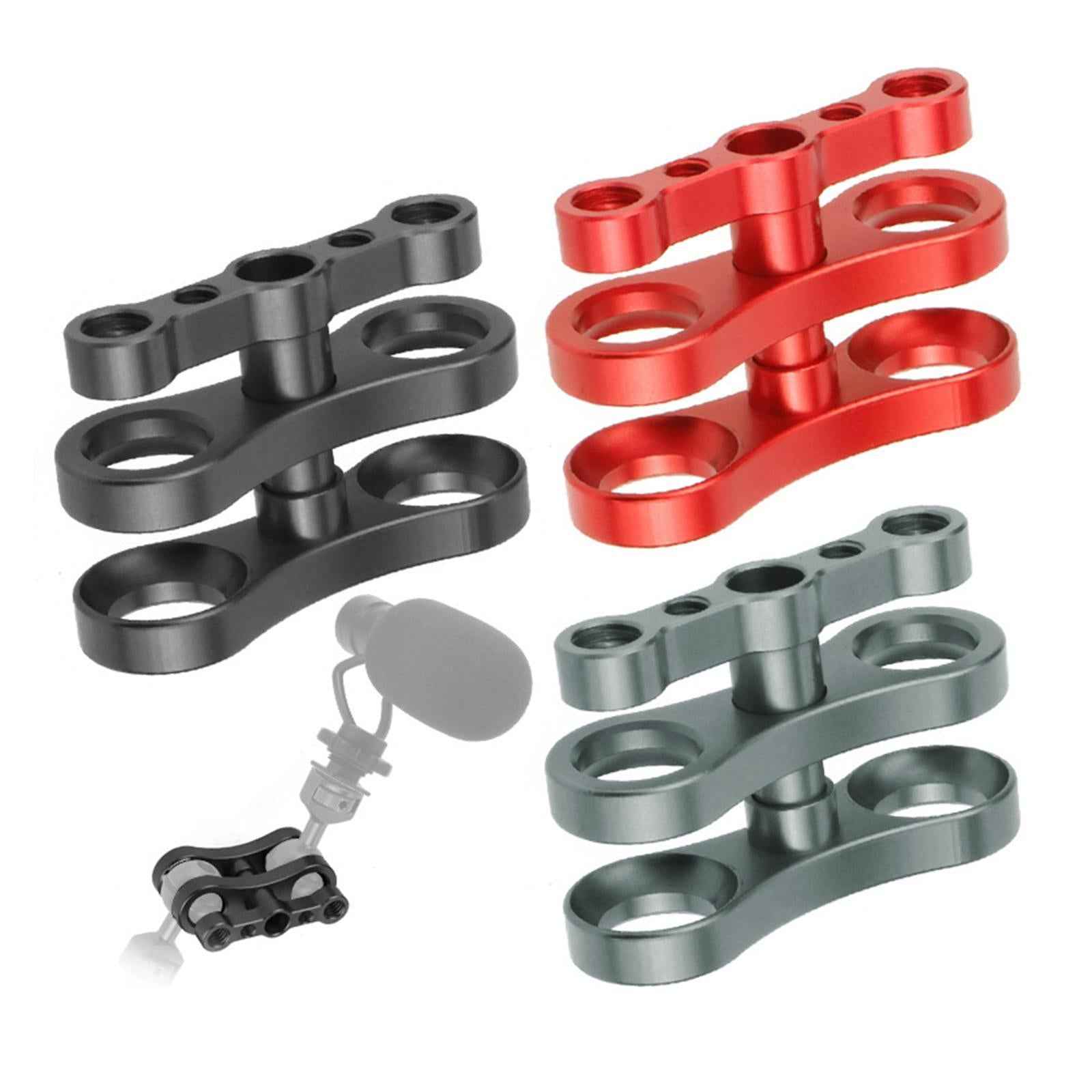 Aluminum Standard 1" Ball Clamp for Underwater Diving Light Arm System gray