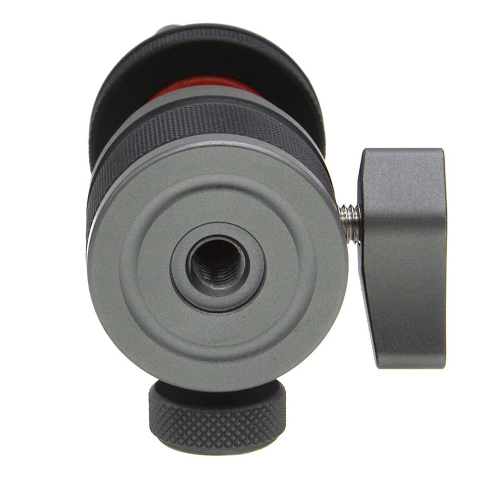 Camera Tripod Mini Metal Ball Head with Cold Shoe 90 Tilt for Light Stand