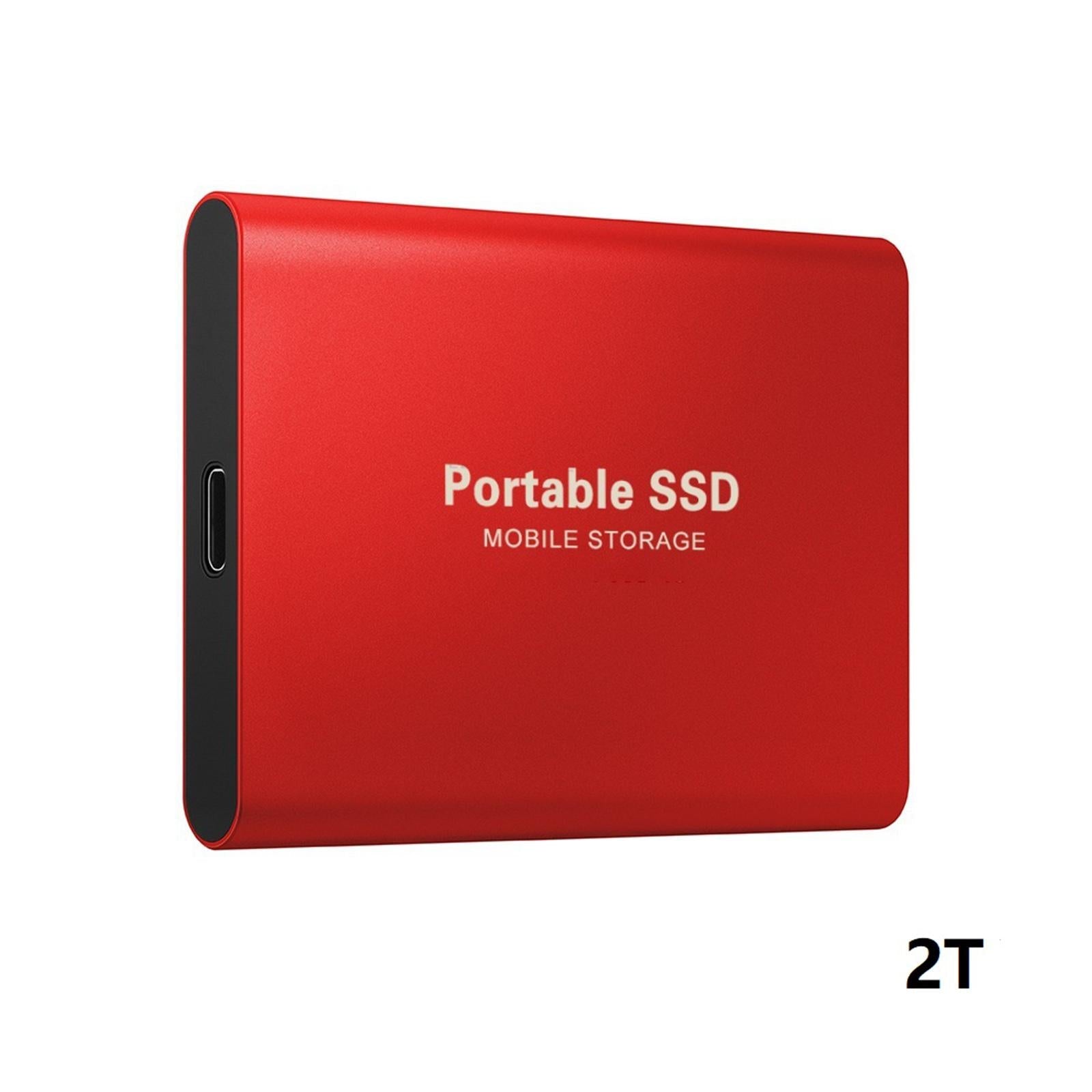 Metal 2.5 USB 3.1 Gen-1 SSD External Storage Up to 1050 MB/s red 2TB