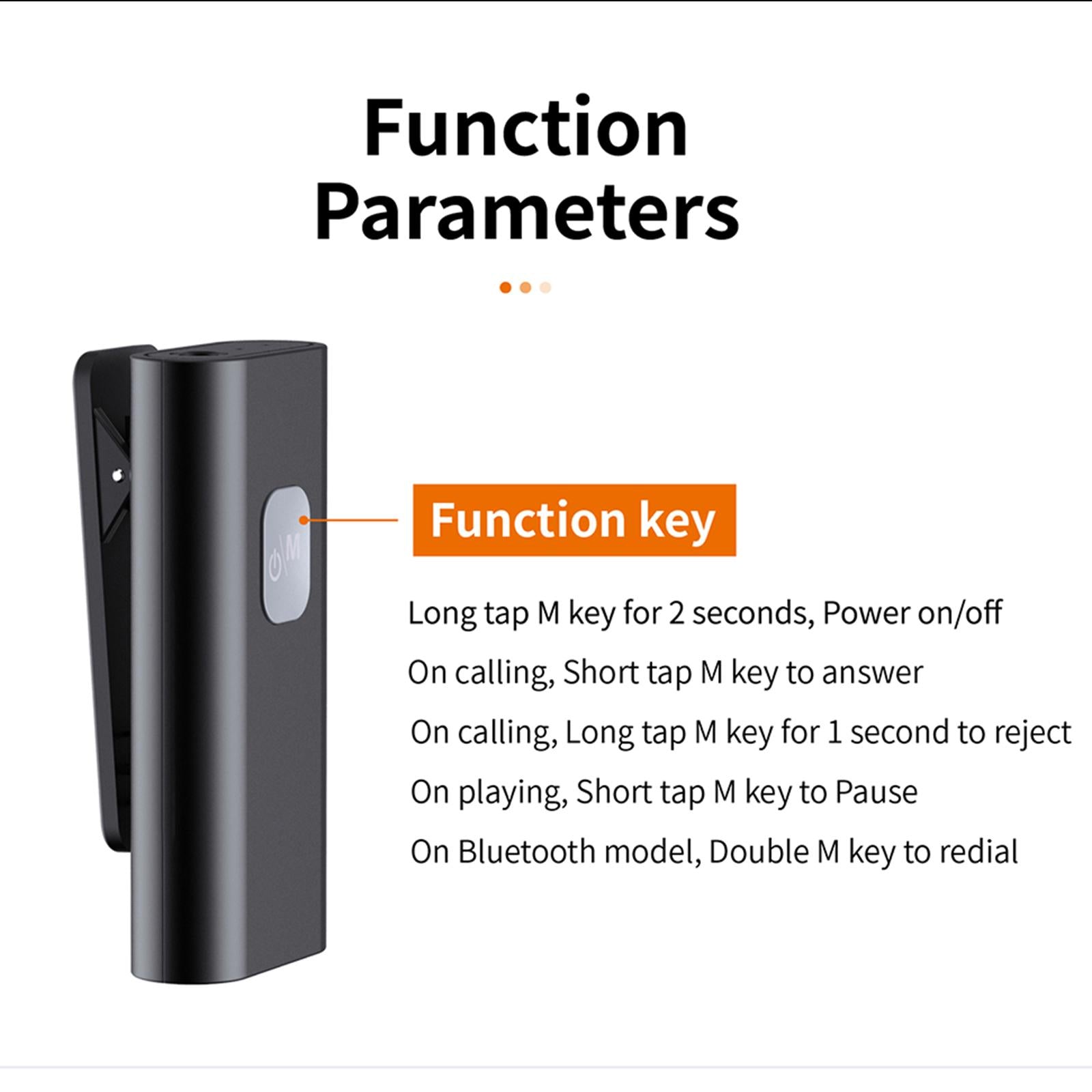 Bluetooth 5.0 Receiver Audio Adapter 3.5mm AUX with Mic for Car HIFI Sound