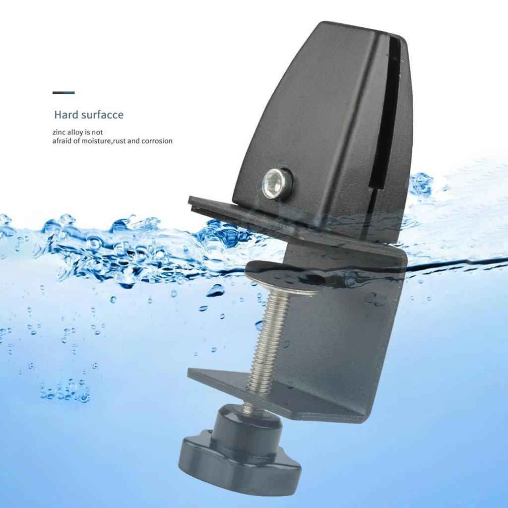 Desk Partition Clamp Office Shelf Bracket Desktop Screen Clip Holder  Black
