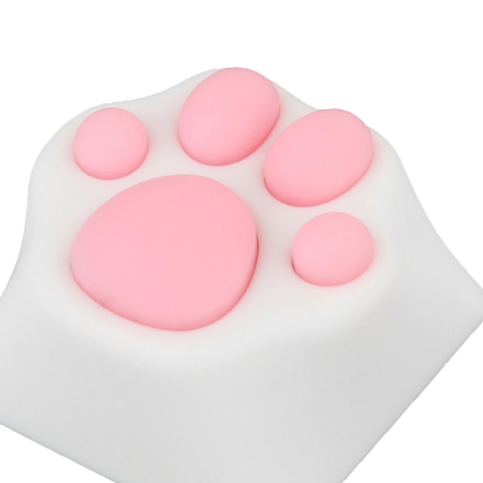 Customized ABS Silicone Kitty Paw Cat Paws Pad Keyboard key Caps White
