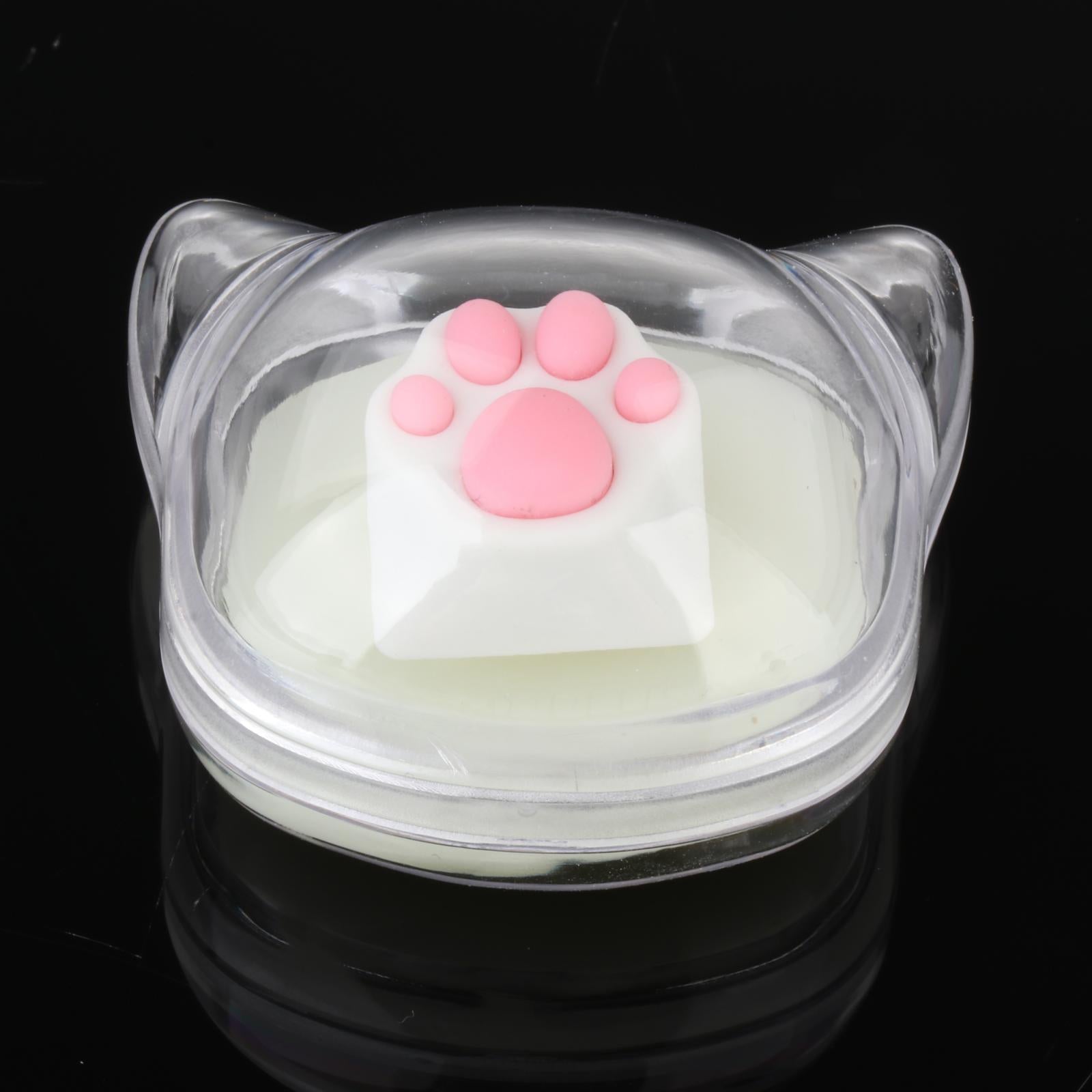 Customized ABS Silicone Kitty Paw Cat Paws Pad Keyboard key Caps White