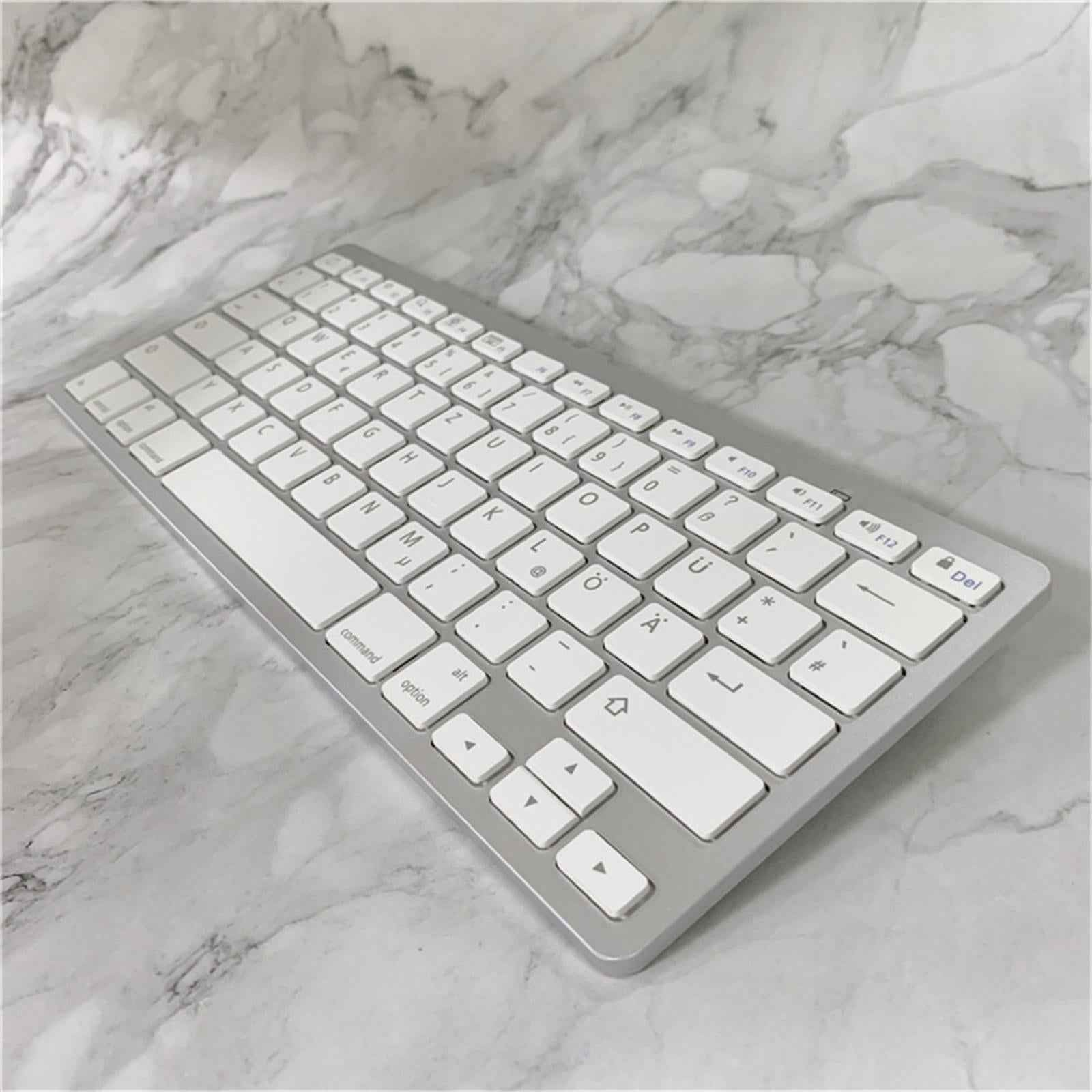 Ultra Slim Wireless German Keyboard Floating Button Computer PC TV