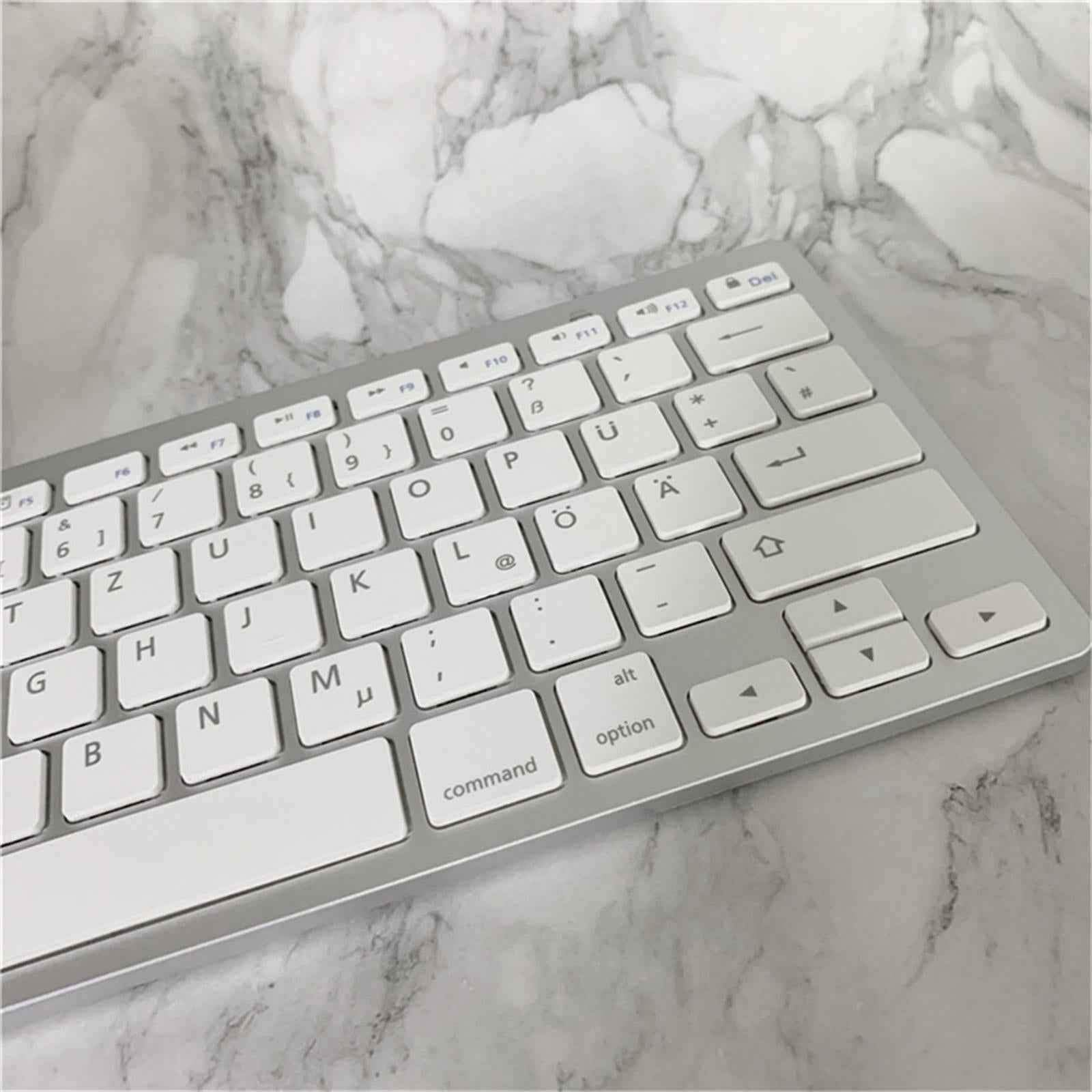 Ultra Slim Wireless German Keyboard Floating Button Computer PC TV