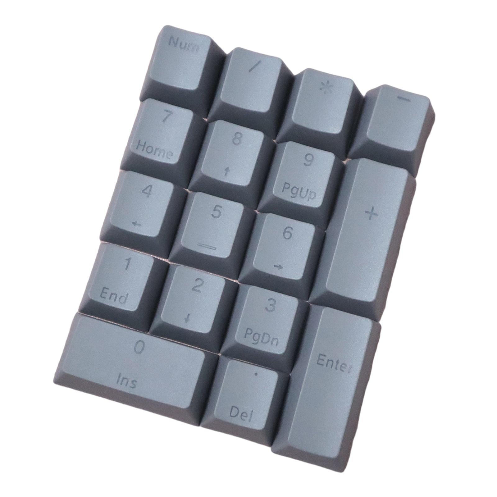 DIY PBT Key Caps Cover Kit for Cherry Mechanical Keyboard 17 Keycaps Grey