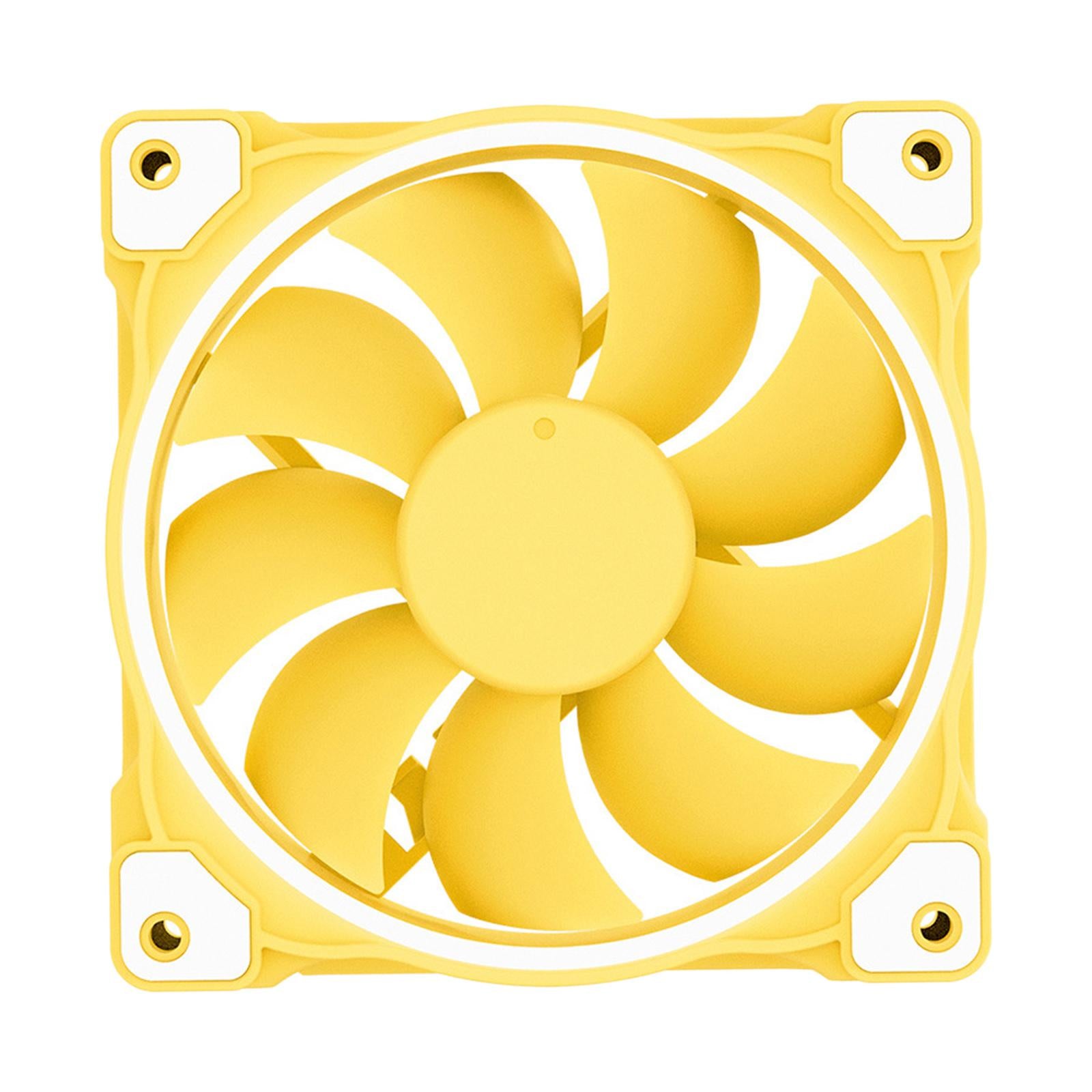 Case Fan PWM Case Fan 5V 3 PIN Motherboard Sync Computer Case Cooling Yellow