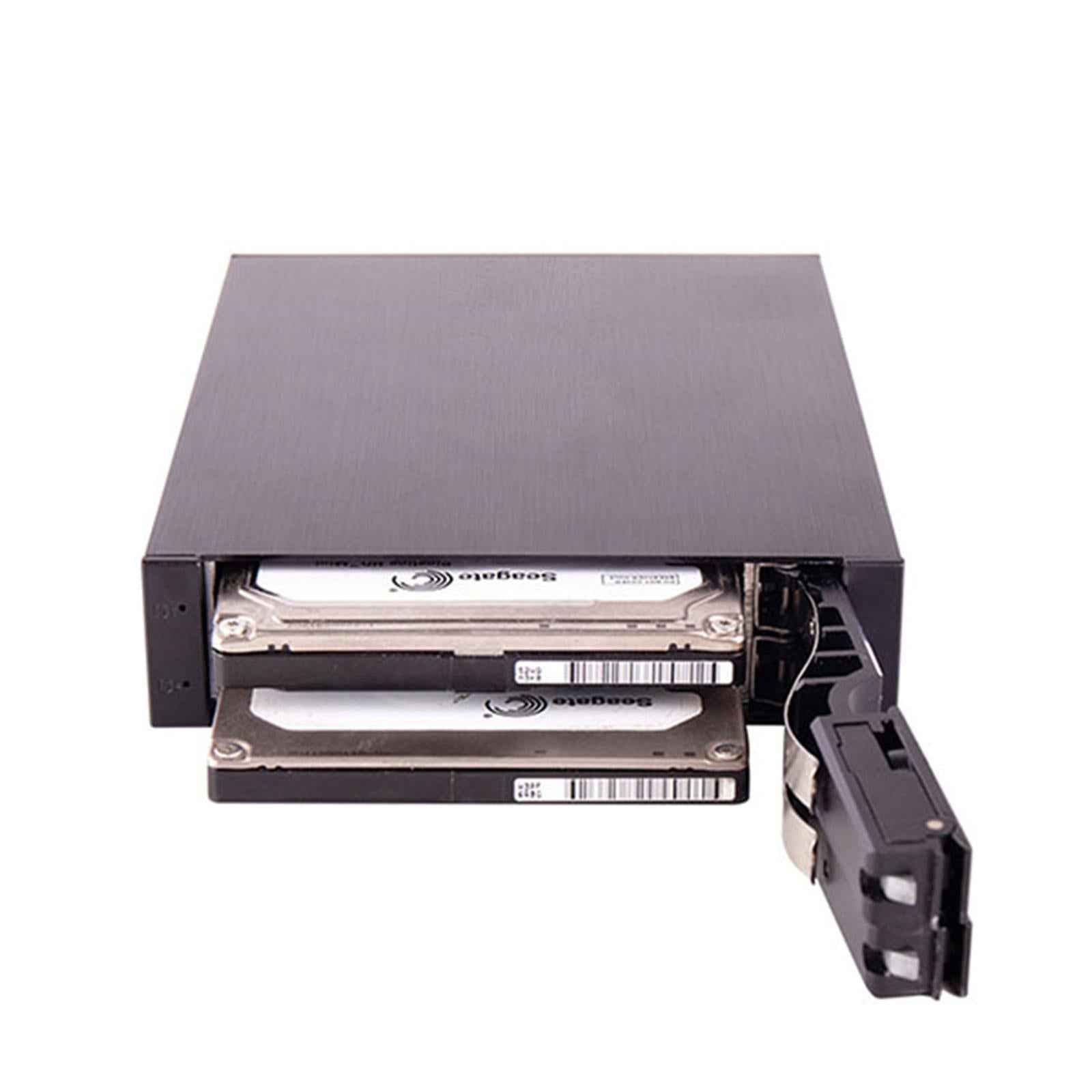 Dual Bay 2.5" SATA HDD/SSD Tray Mobile Rack Parts for 3.5"Floppy Drive of PC