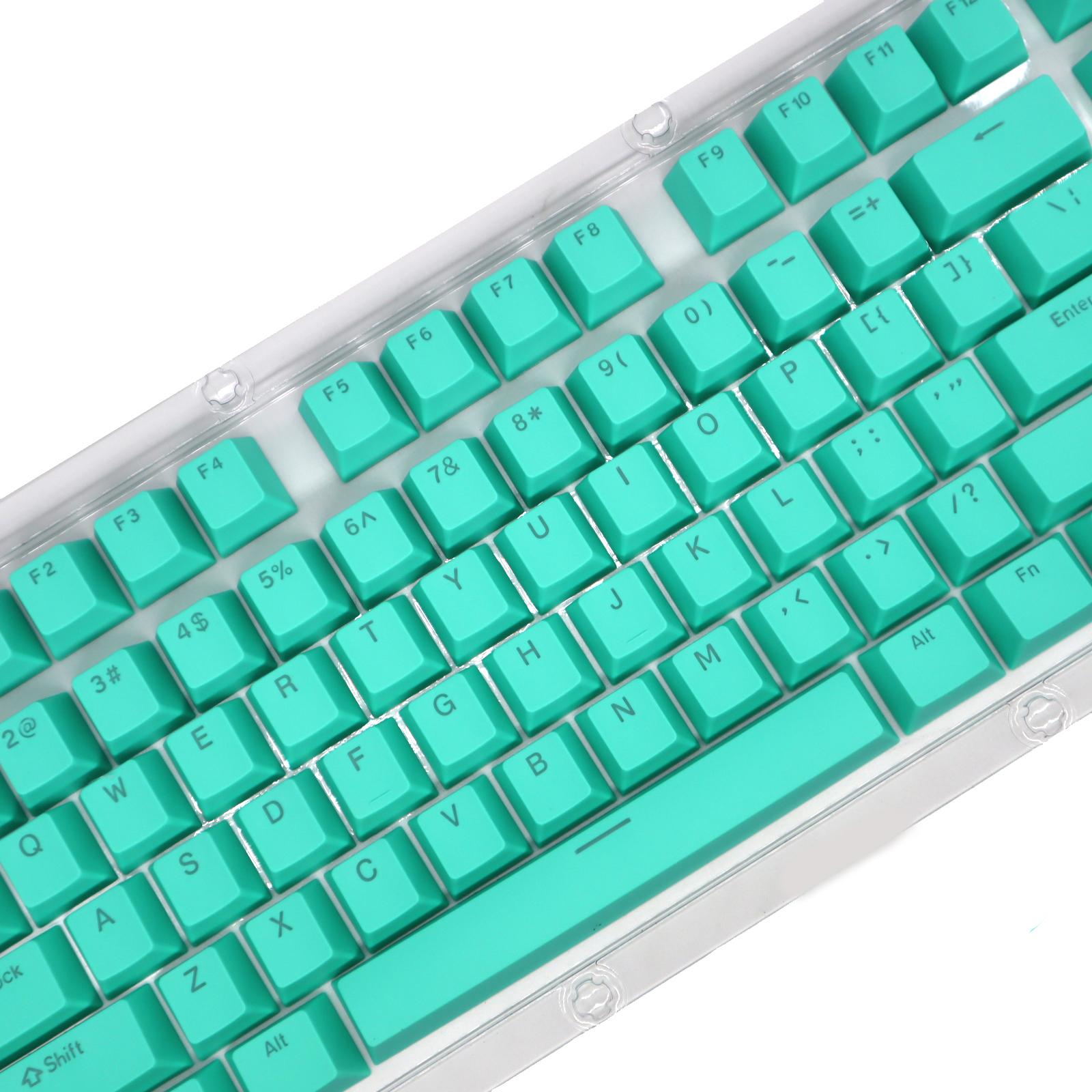 DIY PBT 104 Keys Keycaps for 61 64 72 98 Gaming Mechanical Keyboard Cyan