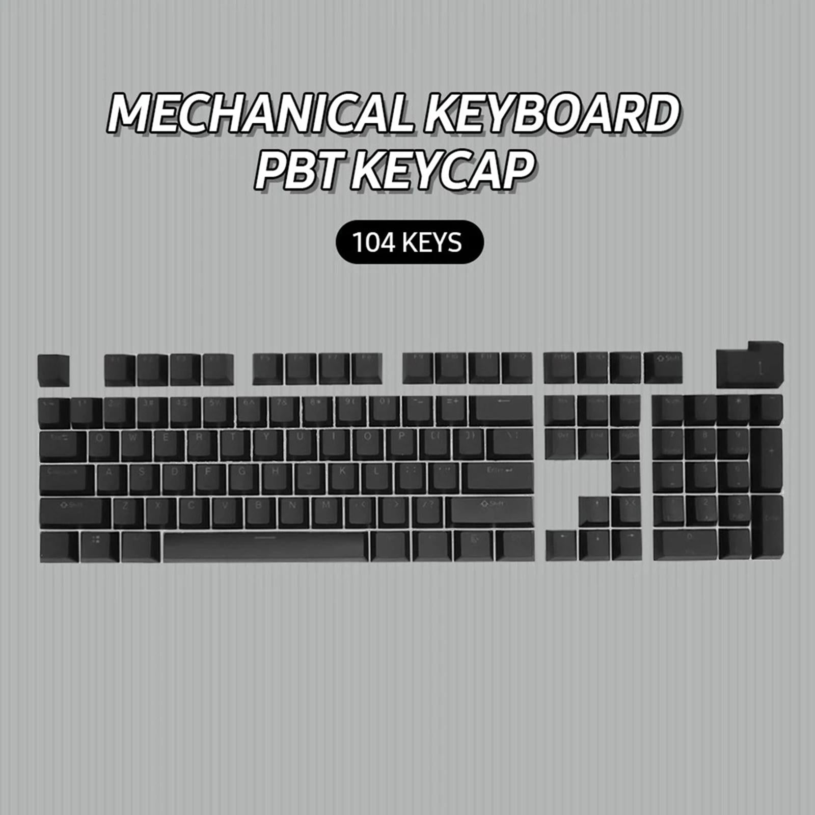 DIY PBT 104 Keys Keycaps for 61 64 72 98 Gaming Mechanical Keyboard Cyan