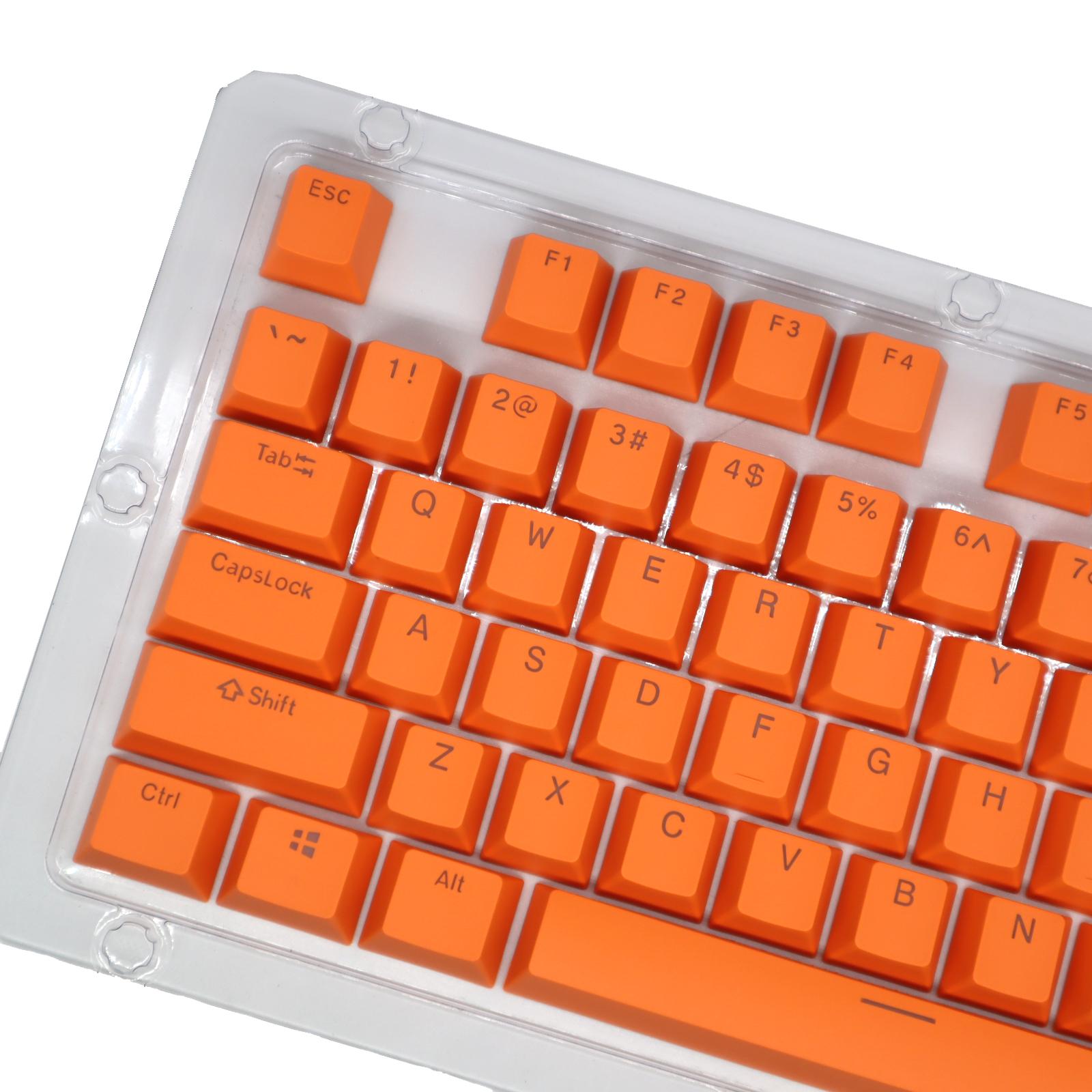 DIY PBT 104 Keys Keycaps for 61 64 72 98 Gaming Mechanical Keyboard Orange