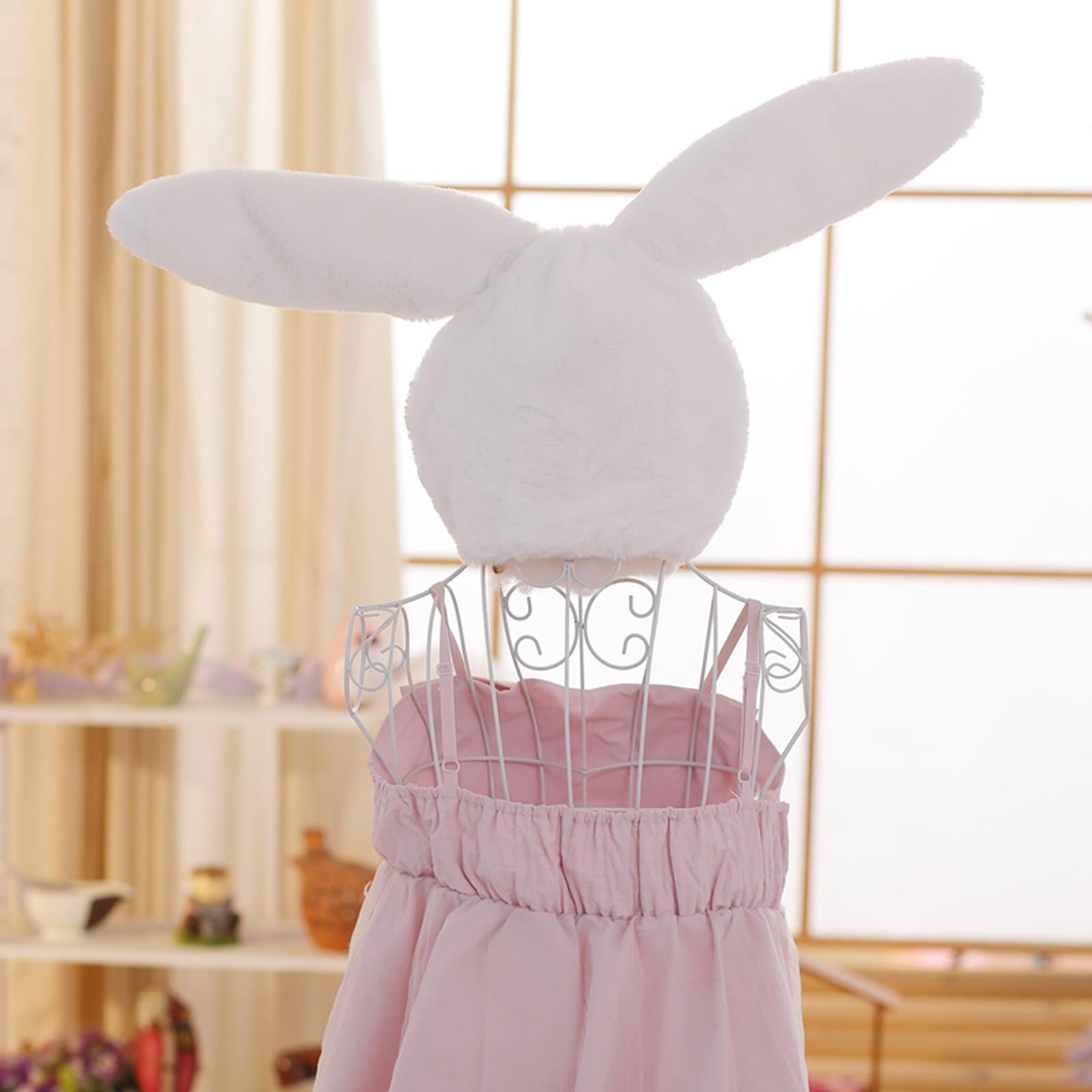 Cotton Bunny Ears Hood Hat for Selfie Christmas 21.65x11.02inch Red