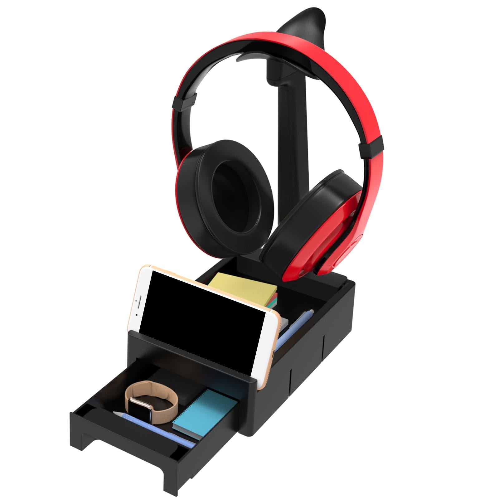 Desk Headset Stand Phone Mount Hook Rack Headphone Hanger for Game Home KM21