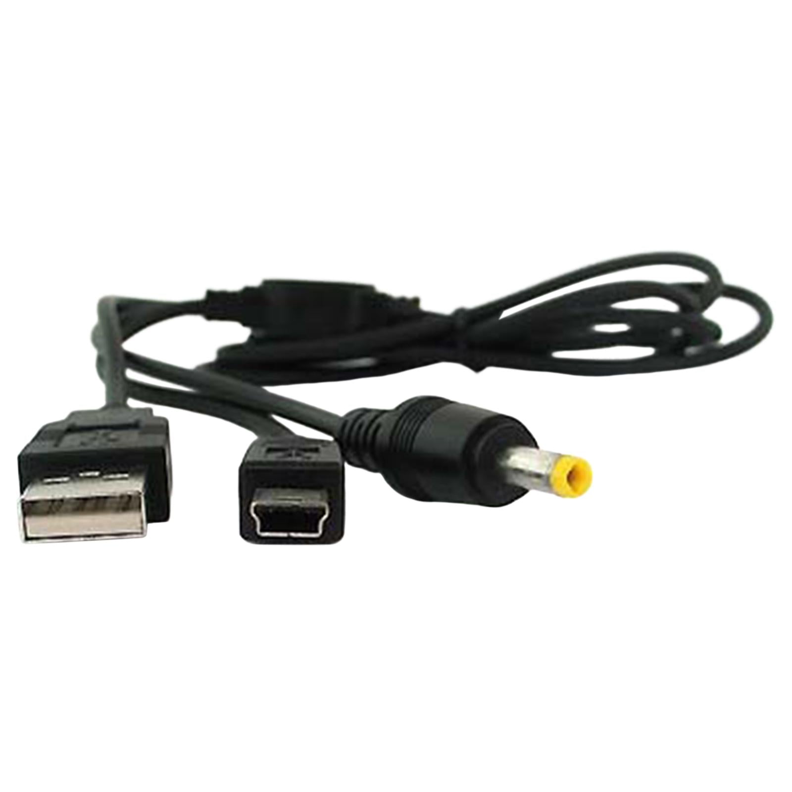 5x2 in 1 USB Charging High Speed Data Cable for Sony Psp 1000 2000 3000 Black