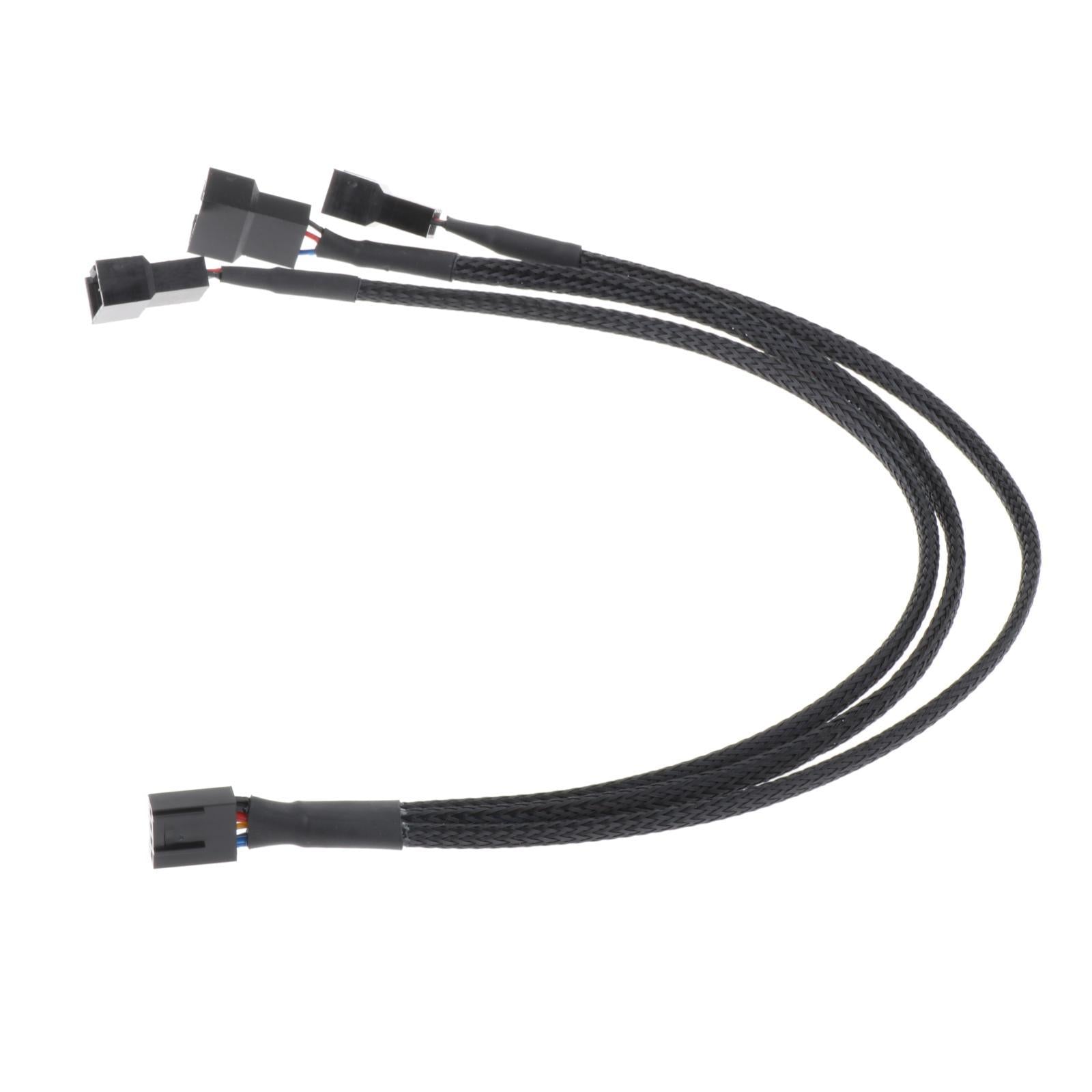 2x4 Pin PWM Splitter Cable Fan Power Connector 1 to 3 Way for CPU Cooling Fans