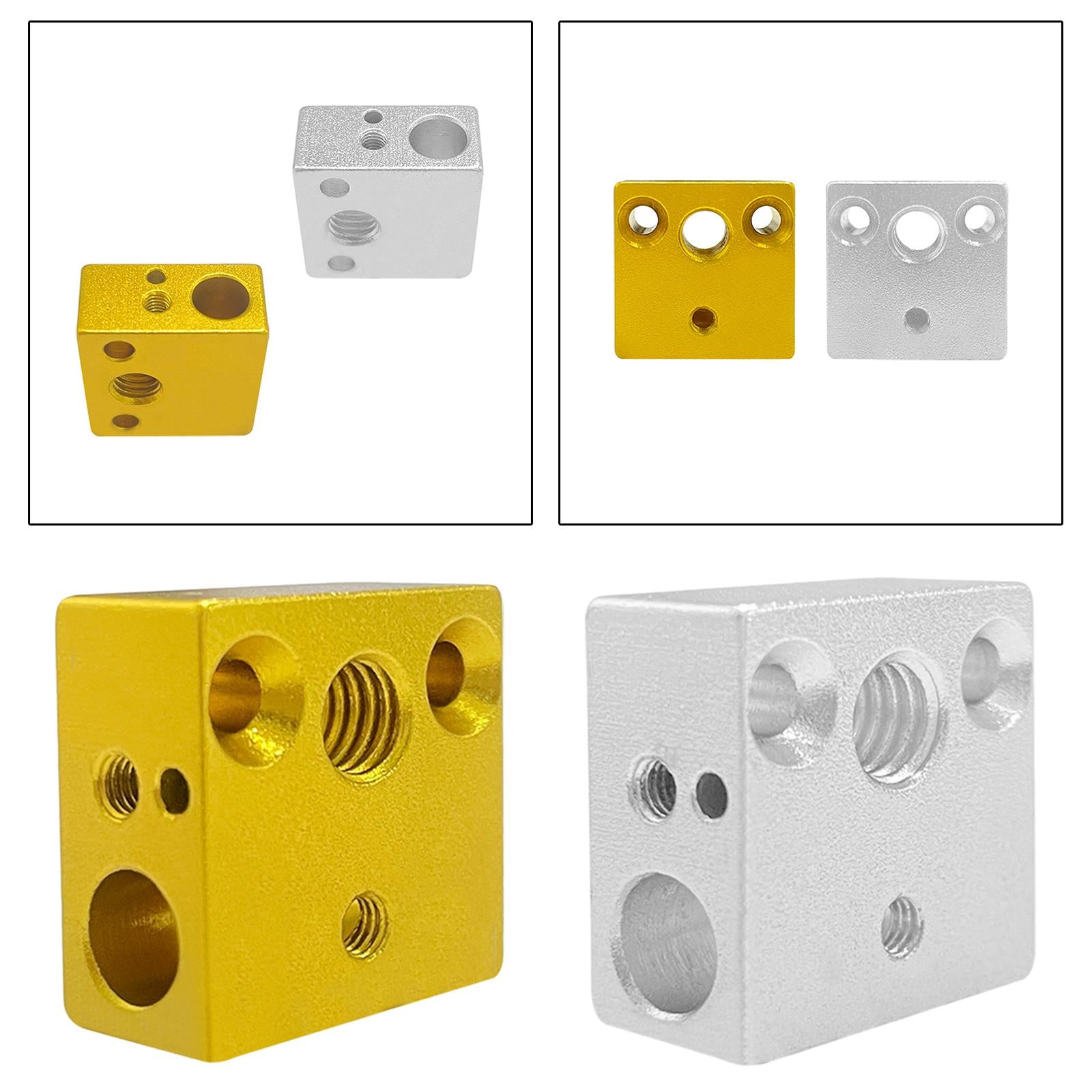 2xHeater Block Quality Professional Printer Accesoories for Hotend Ender5 CR10 Aureate