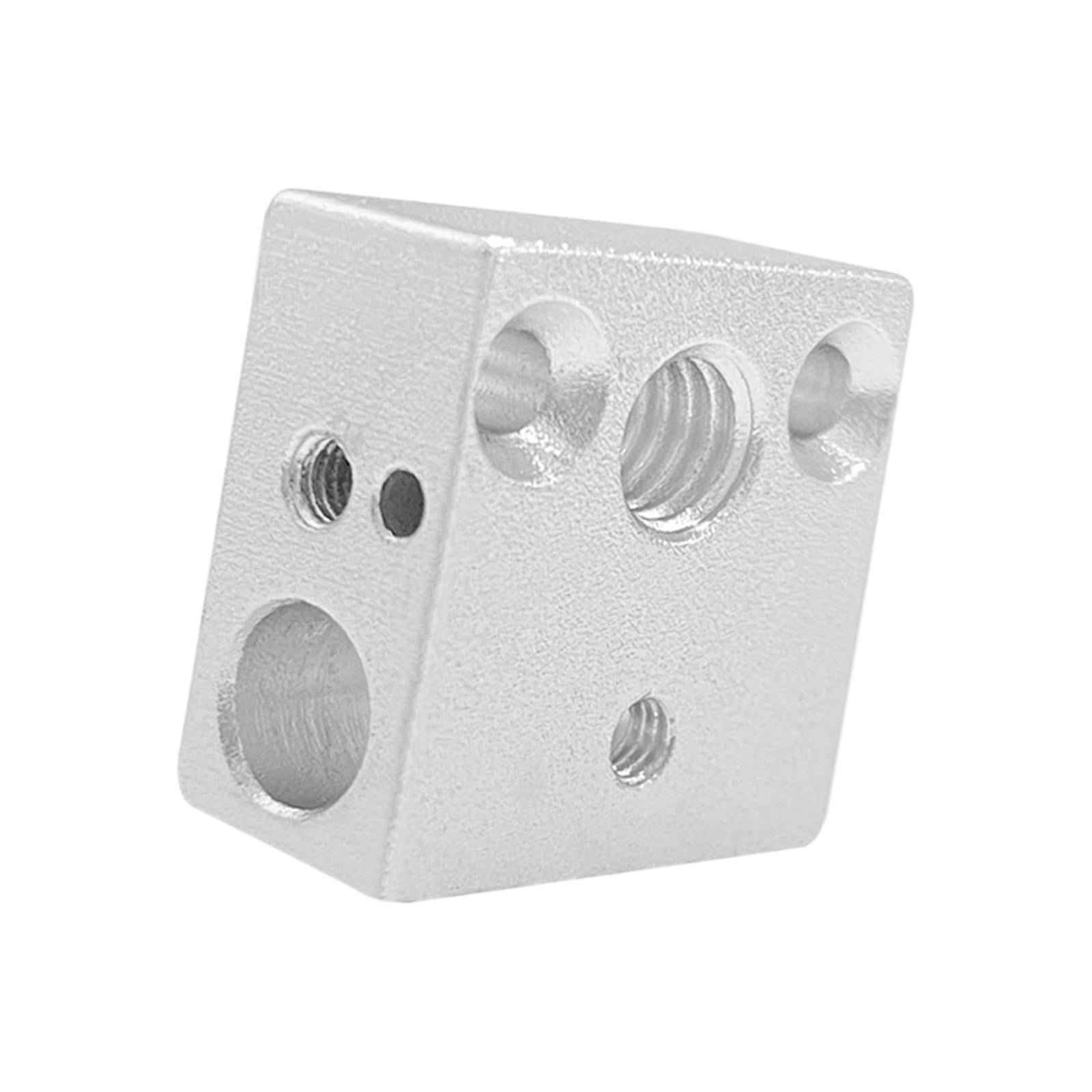 2xHeater Block Quality Professional Printer Accesoories for Hotend Ender5 CR10 Argent