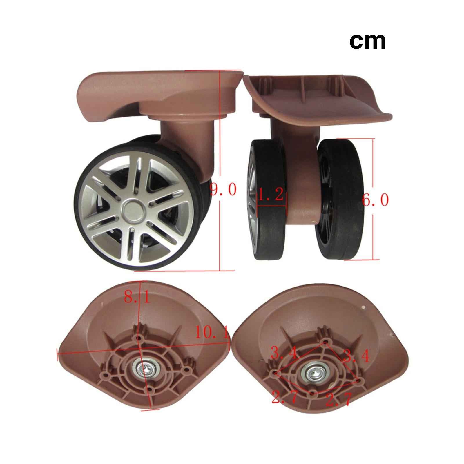 2Pcs Luggage Wheels Suitcase Casters Replacement Swivels Wheel Sturdy Silent Rose Golden