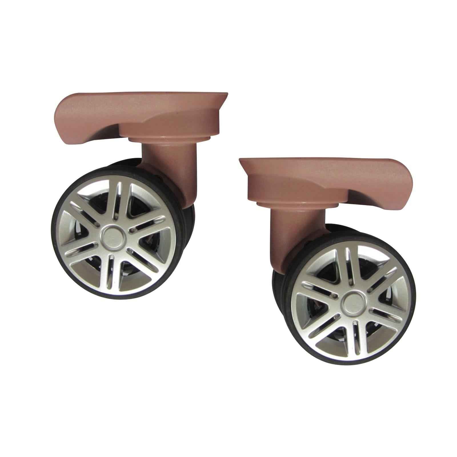 2Pcs Luggage Wheels Suitcase Casters Replacement Swivels Wheel Sturdy Silent Rose Golden