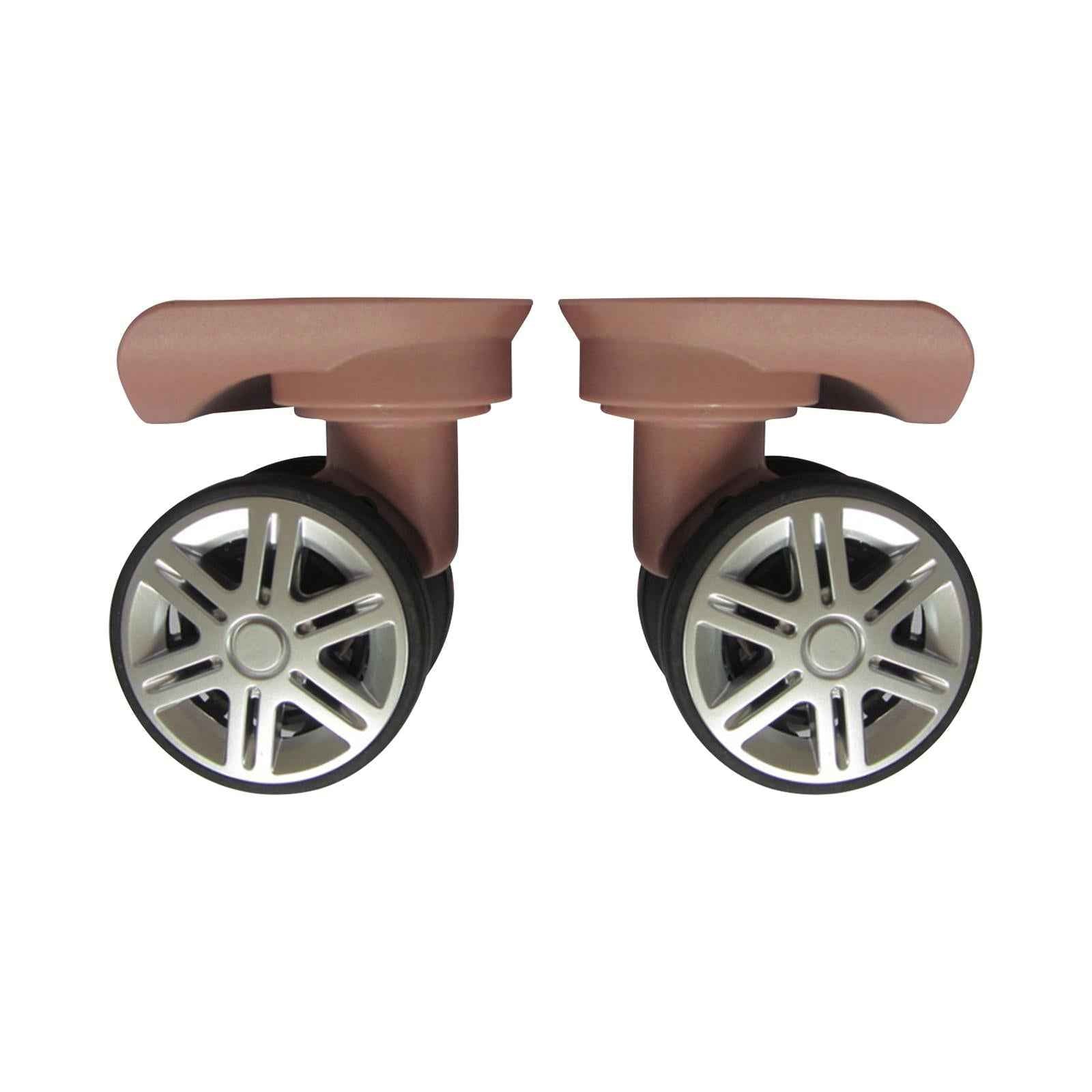 2Pcs Luggage Wheels Suitcase Casters Replacement Swivels Wheel Sturdy Silent Rose Golden
