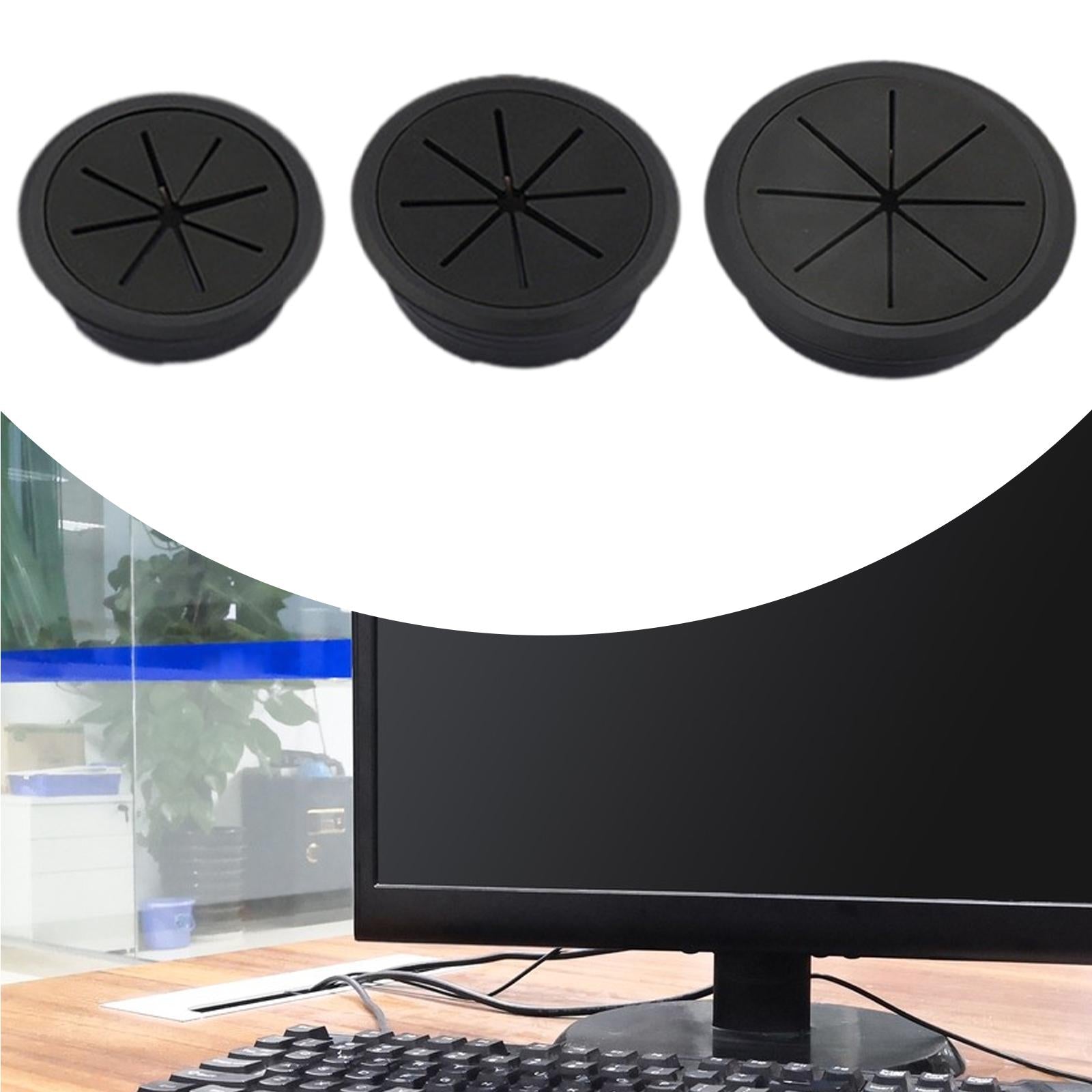 Desk Cord Grommets Wire Cable Hole Cover Wire Hider for Office PC Desk Cable Hole Diameter 50 mm