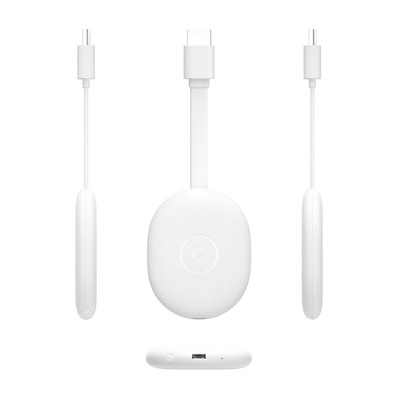 Wireless Display Dongle Adapter 1080P Full HIGH DEFINITION White for TV Smartphone Laptop