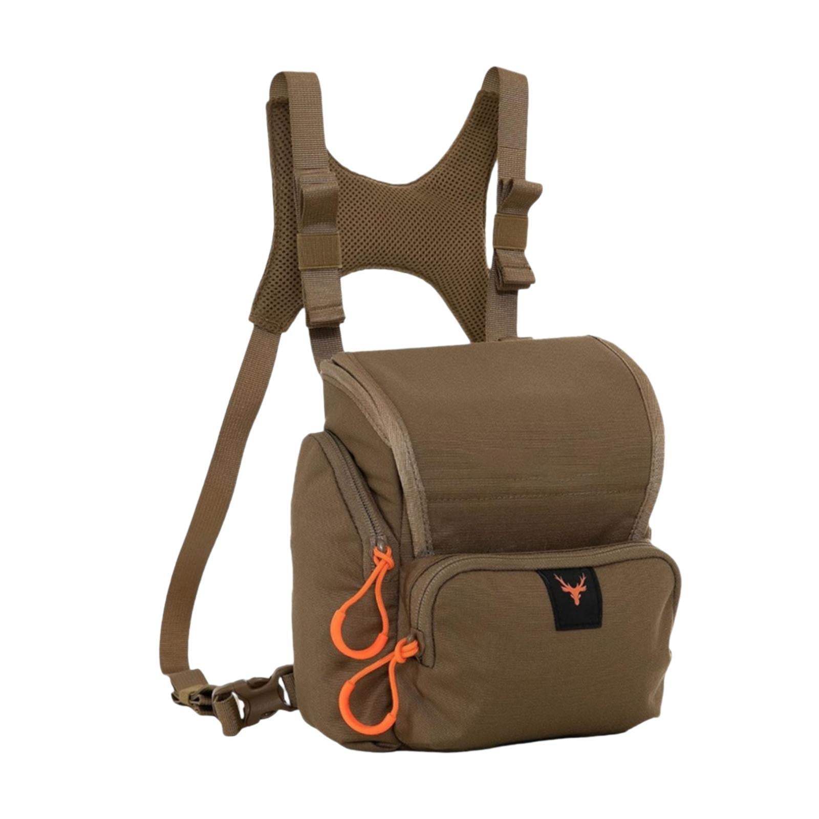 Binocular Harness Chest Pack Portable Practical with Rain Cover Carrier Case Brown