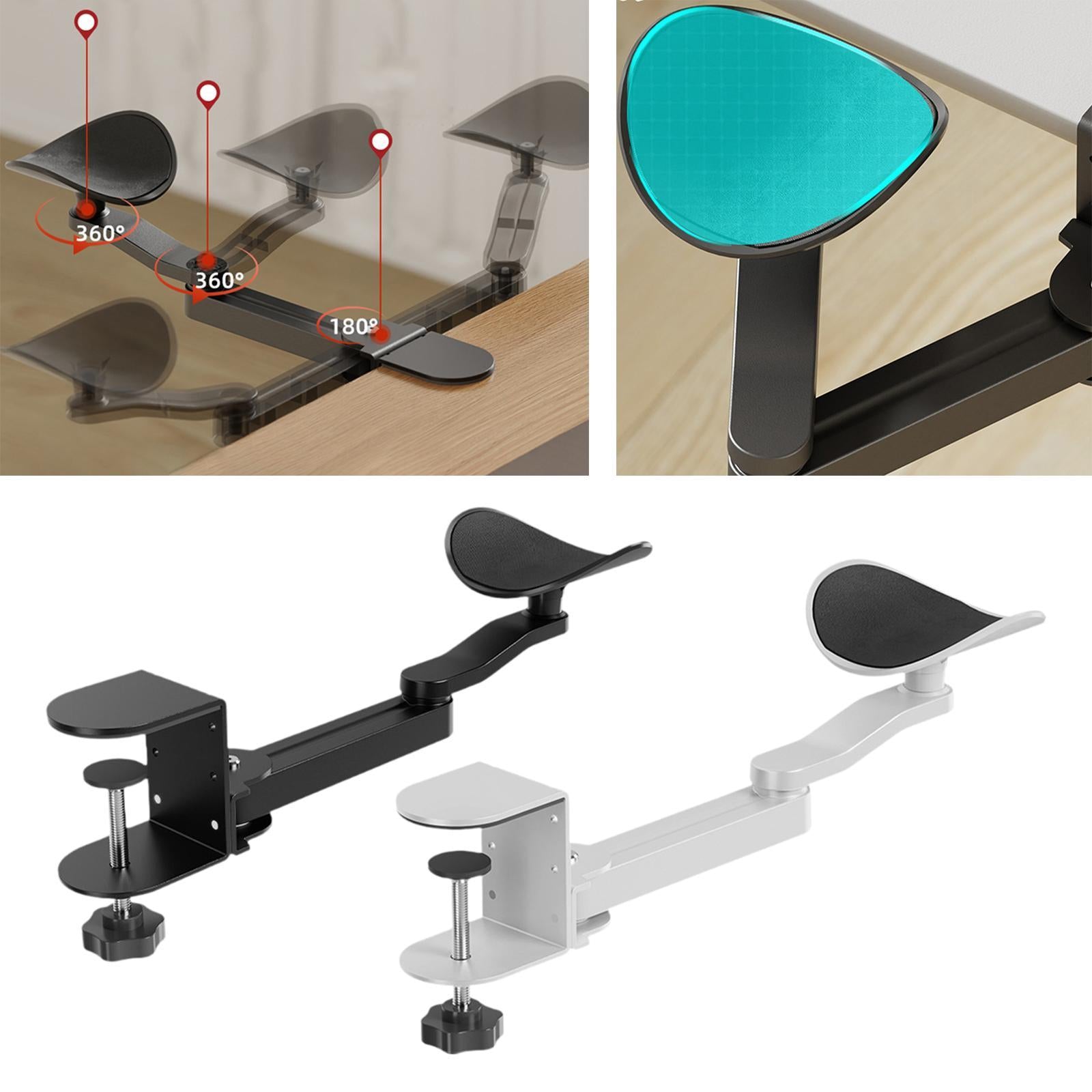 Desktop Arm Support Elbow Tray Easy to Install Desk Arm Rest for Office Home Black