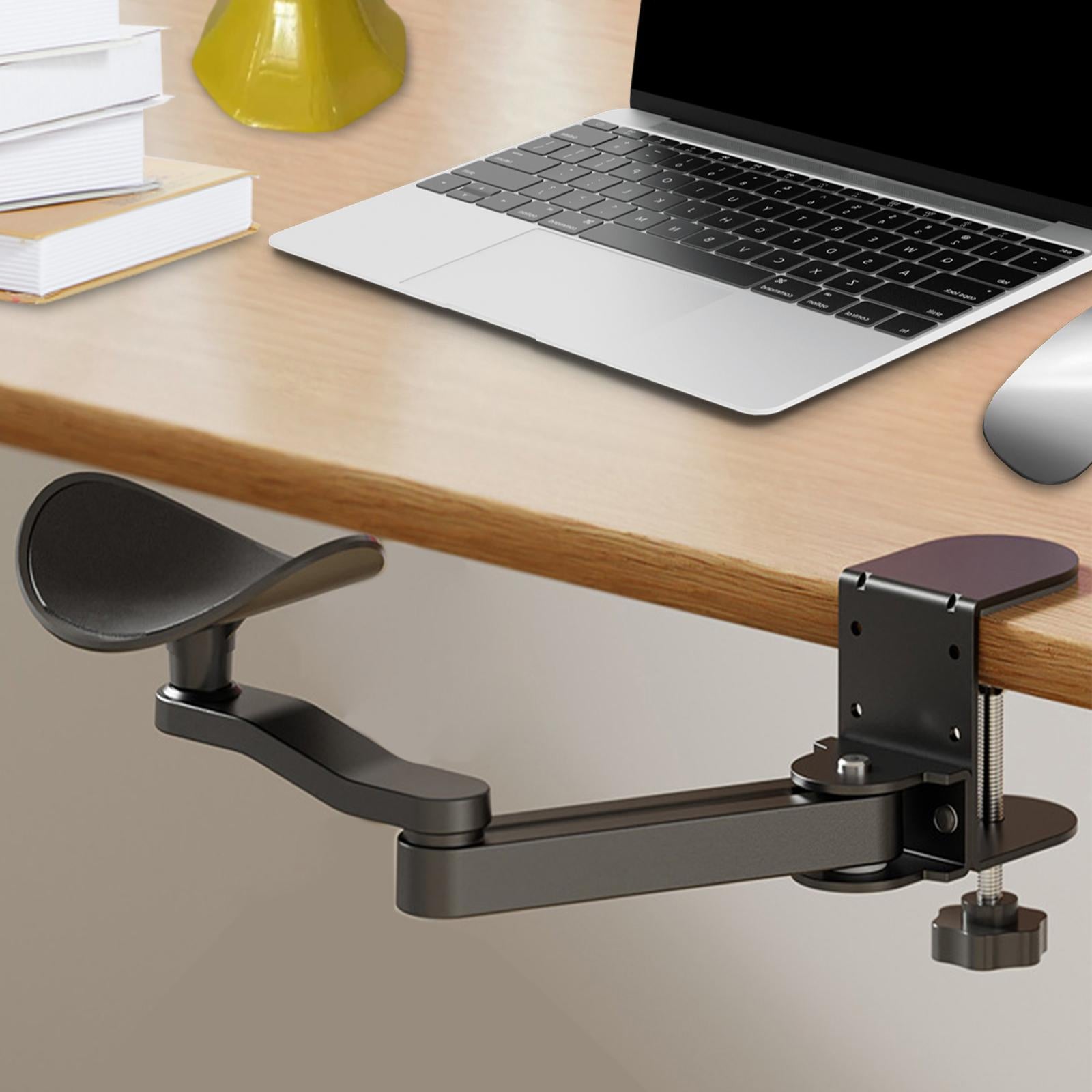 Desktop Arm Support Elbow Tray Easy to Install Desk Arm Rest for Office Home Black