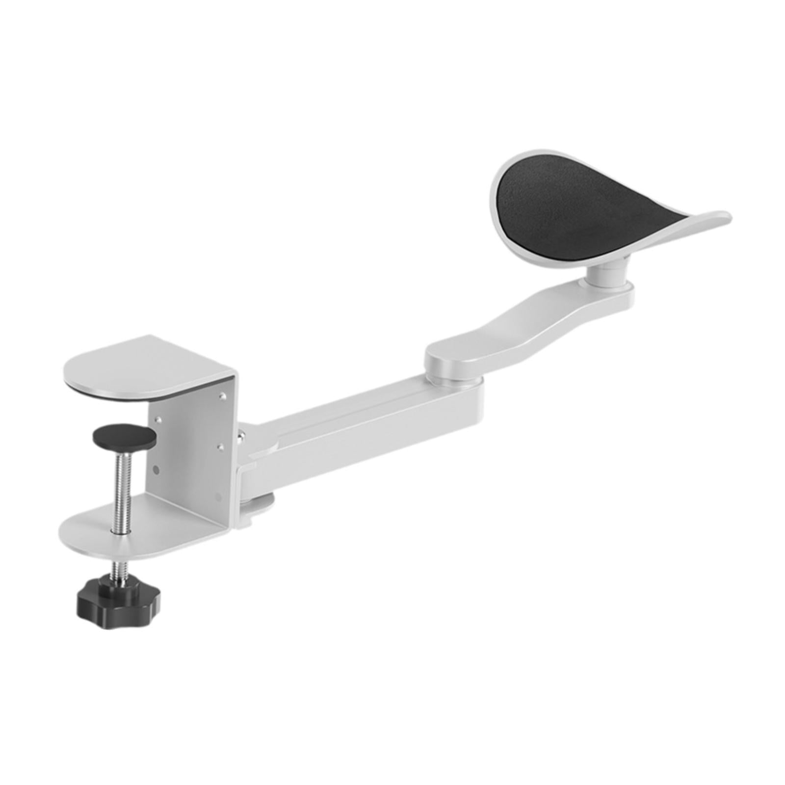 Desktop Arm Support Elbow Tray Easy to Install Desk Arm Rest for Office Home White