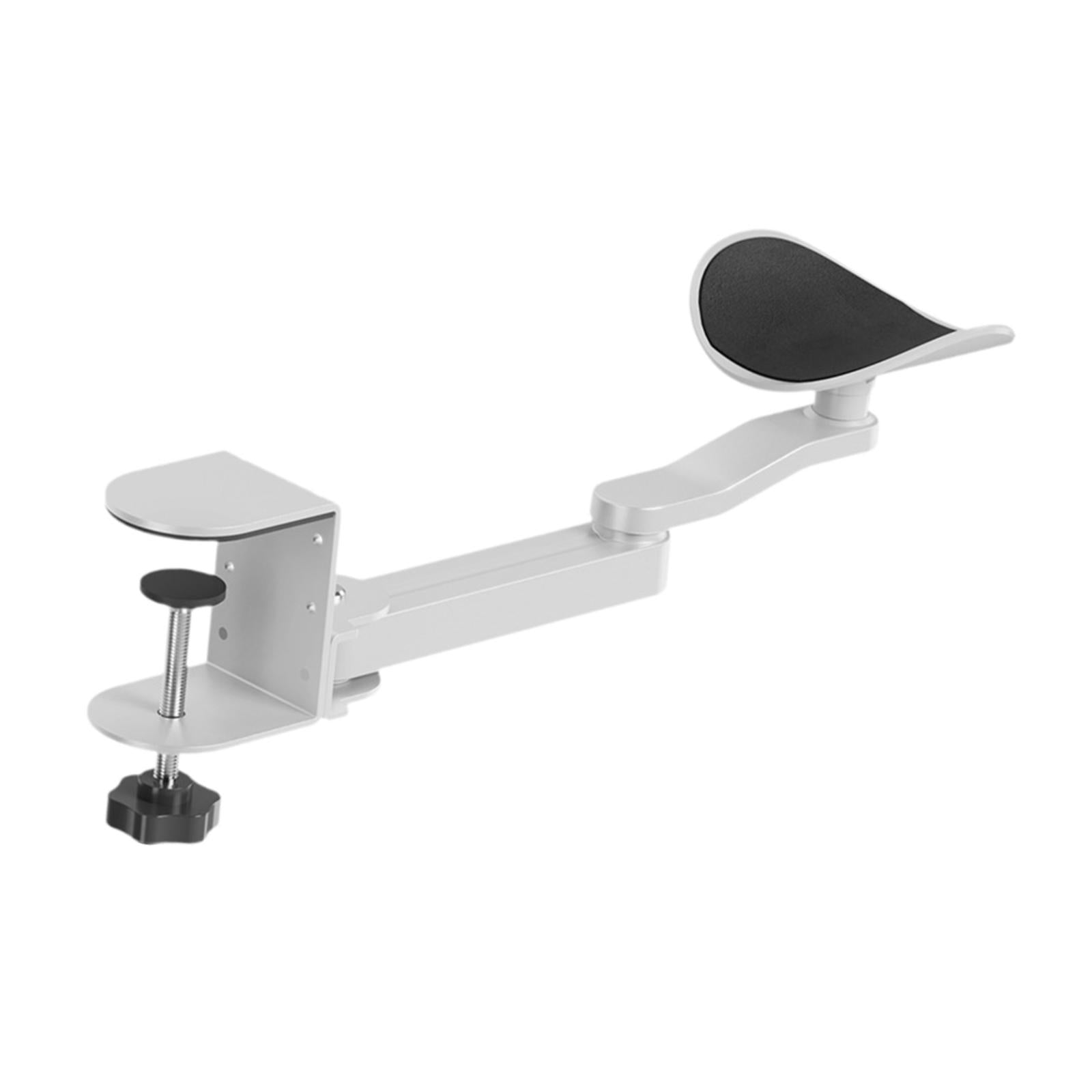 Desktop Arm Support Elbow Tray Easy to Install Desk Arm Rest for Office Home White