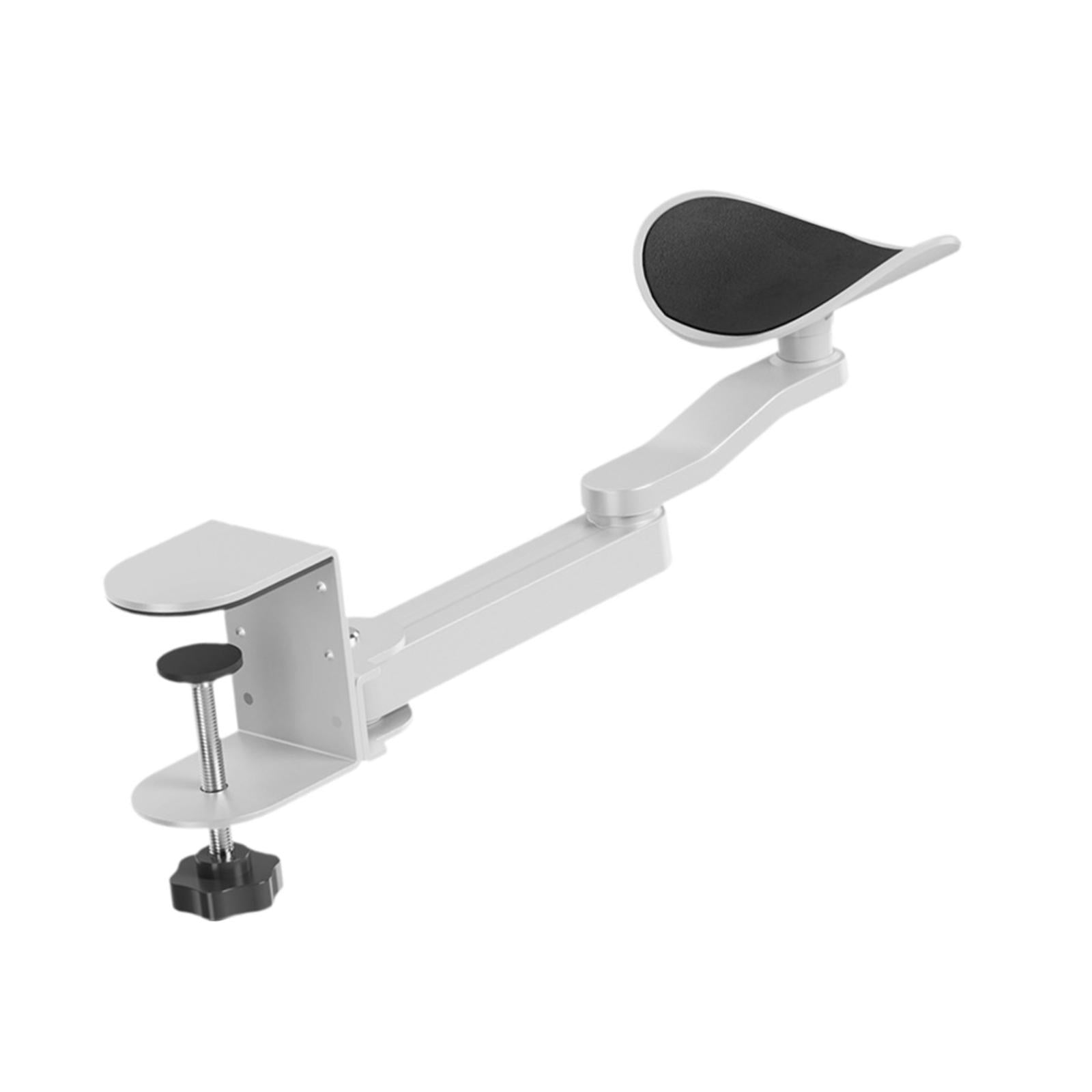 Desktop Arm Support Elbow Tray Easy to Install Desk Arm Rest for Office Home White