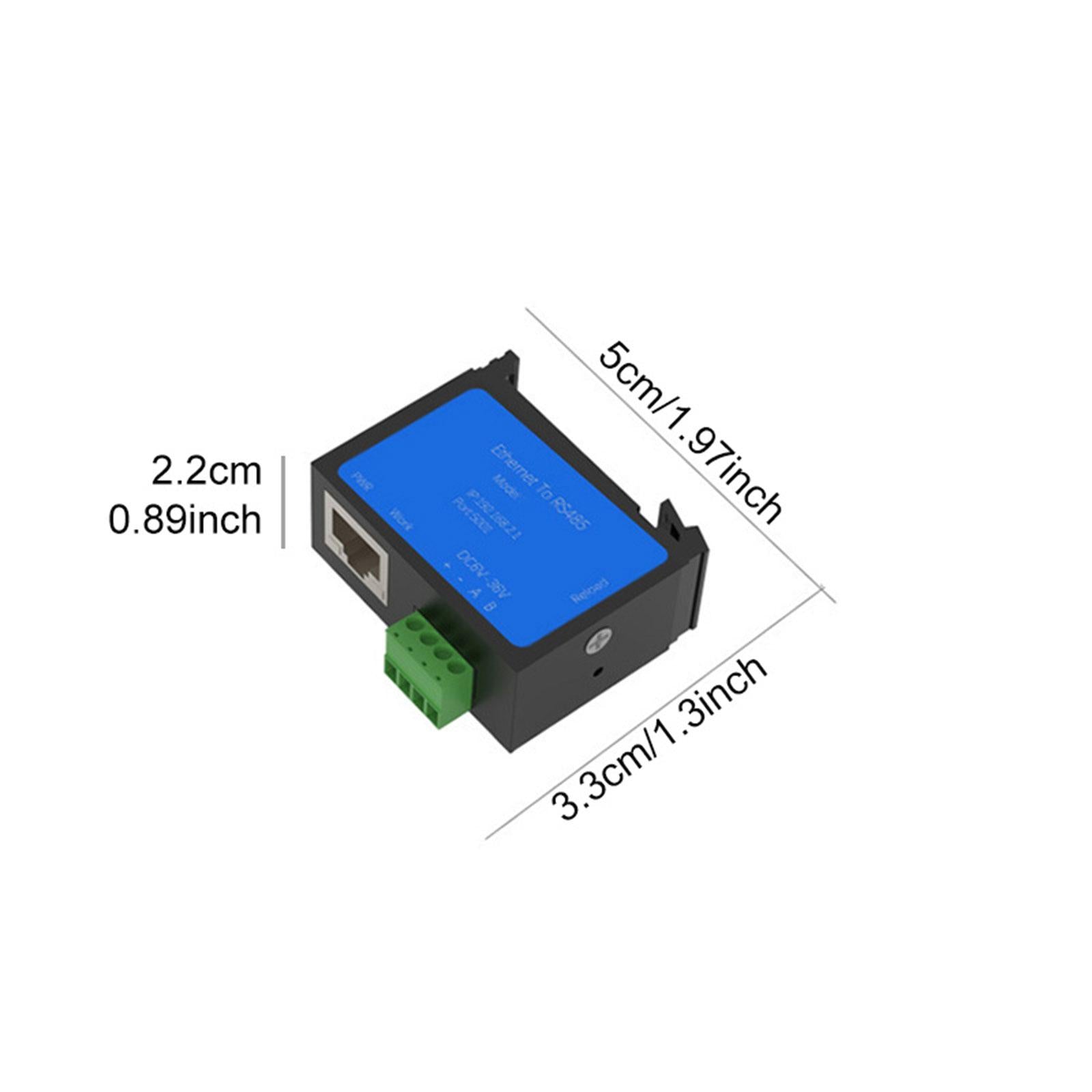 RS485 Industrial Serials Server Black Professional Sturdy Ethernet Convertor