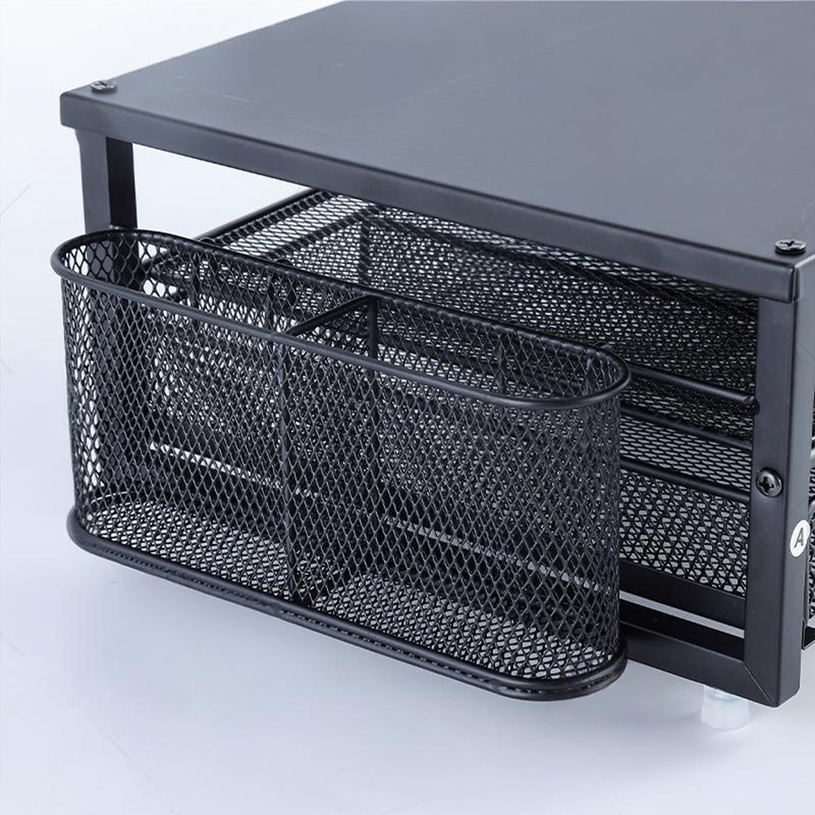 Computer Monitor Stand Riser with Drawer Accessories for Meeting Office Home Balck