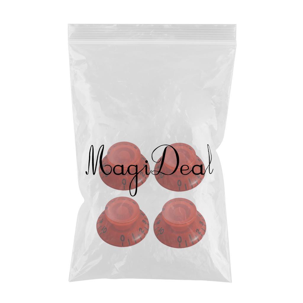 Acrylic Guitar Speed Control Knobs for LP Electric Guitar Replacement Red