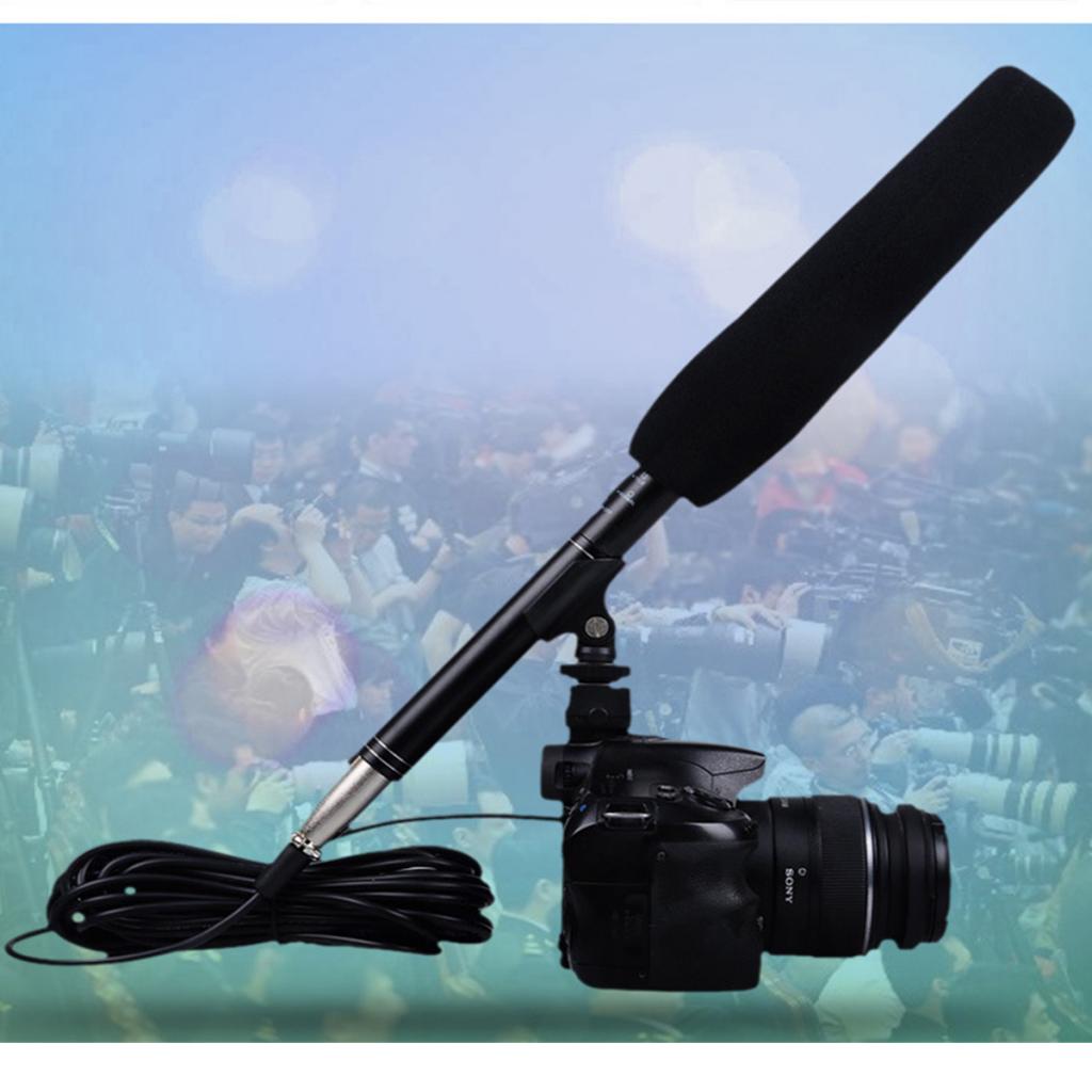 Professional Condenser Interview Mic Microphone for Video Camcorder Camera