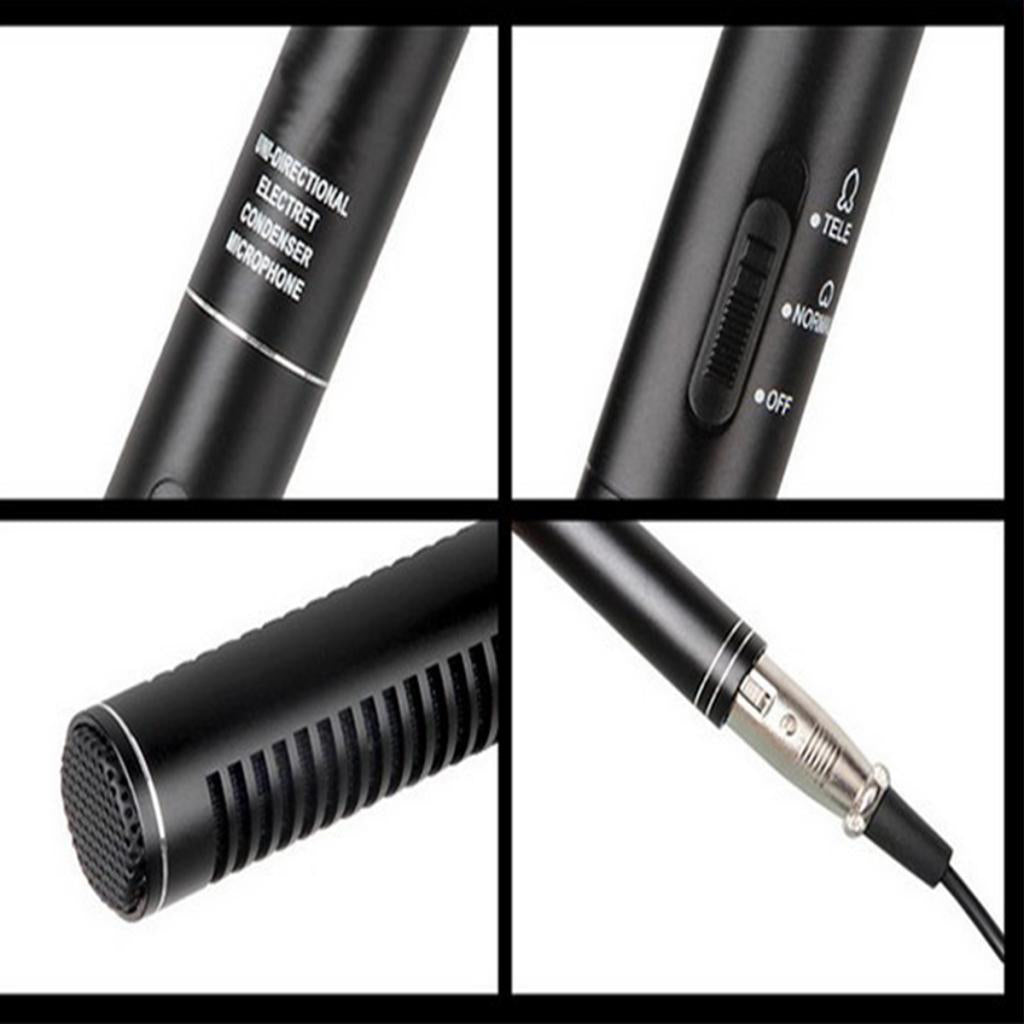 Professional Condenser Interview Mic Microphone for Video Camcorder Camera