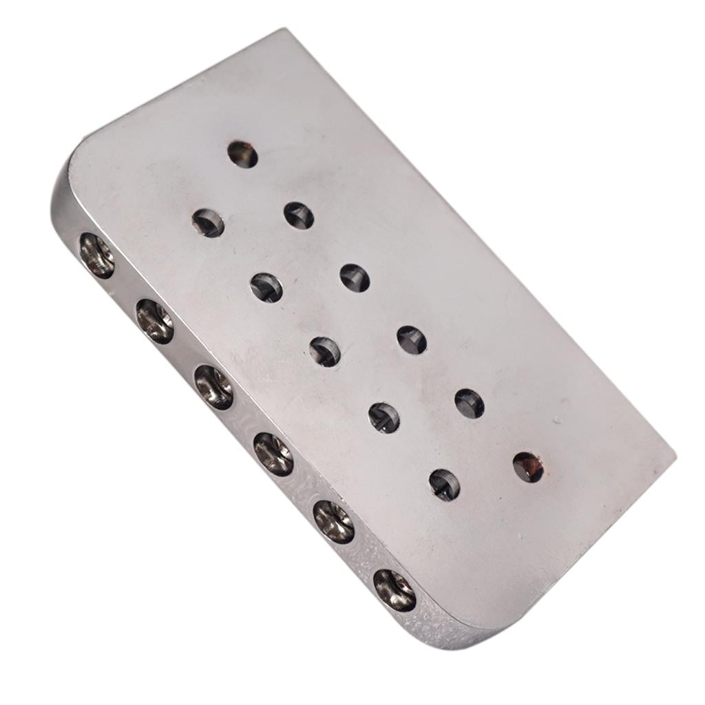 76.5mm Fixed Hardtail Saddle Bridge with Wrench for 6 String Electric Guitar