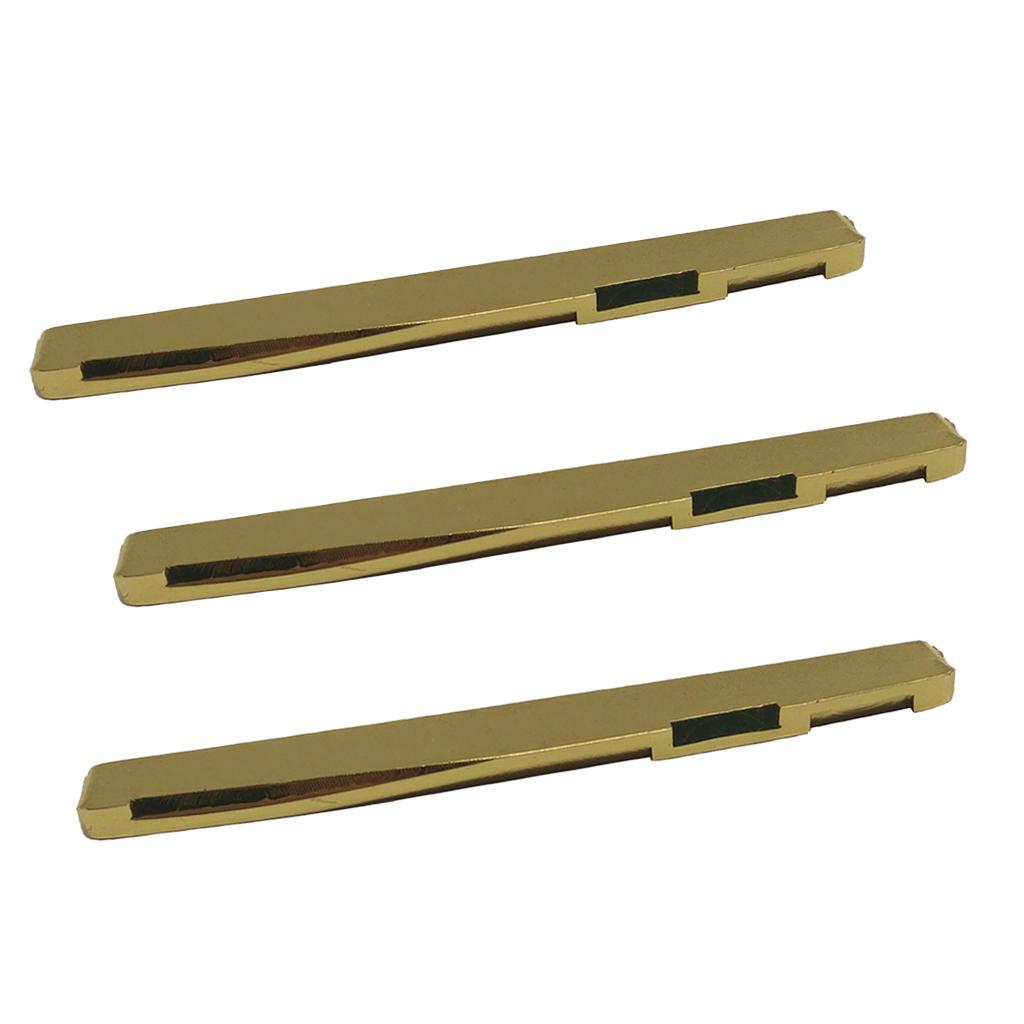 3 Pieces Brass Acoustic Guitar Bridge Saddles 72/74/76mm