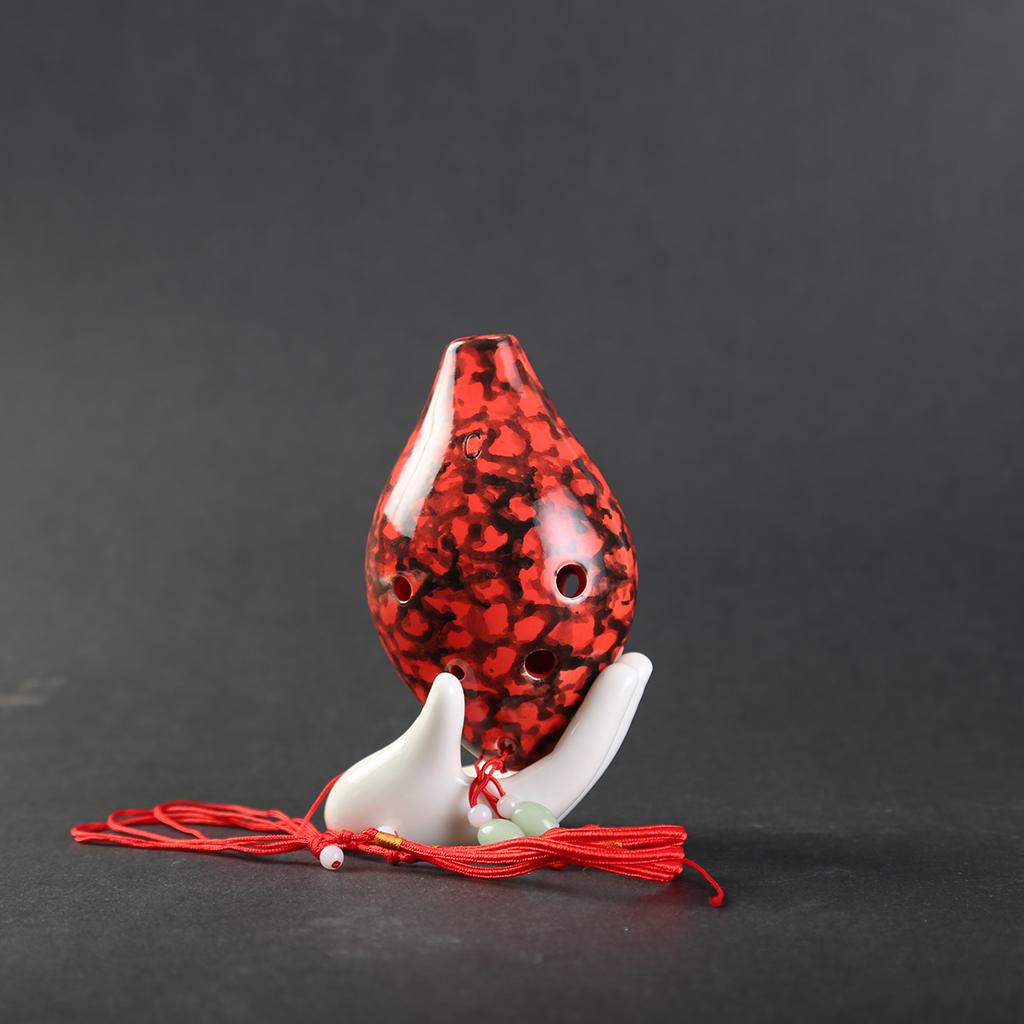 Mini 6 Hole Ocarina C Note for Beginner Wind Instrument Red