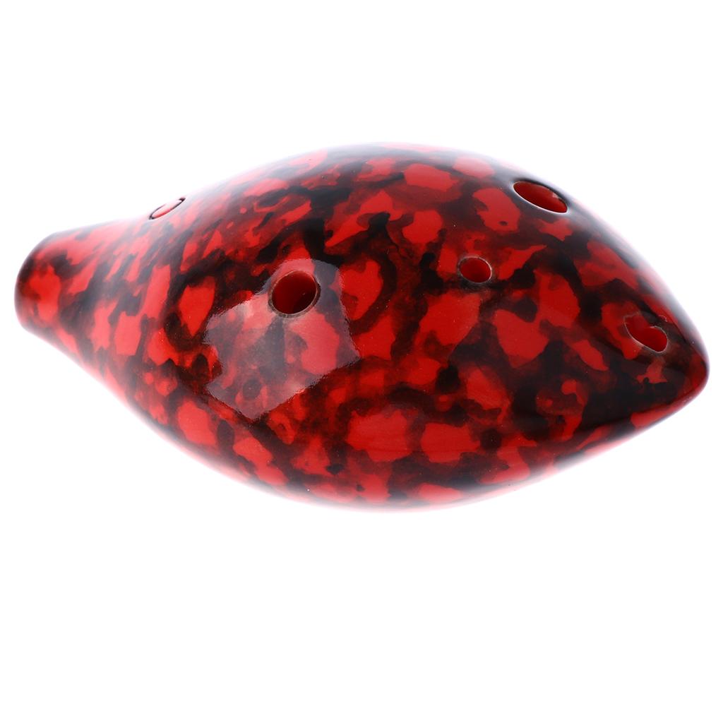 Mini 6 Hole Ocarina C Note for Beginner Wind Instrument Red