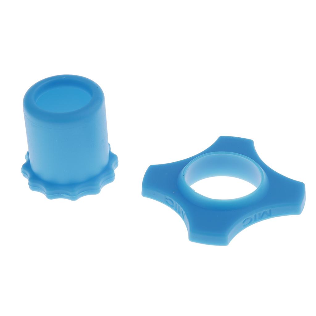 Wireless Microphone Mic Holder Anti-rolling Protection Rings + Bottom Blue