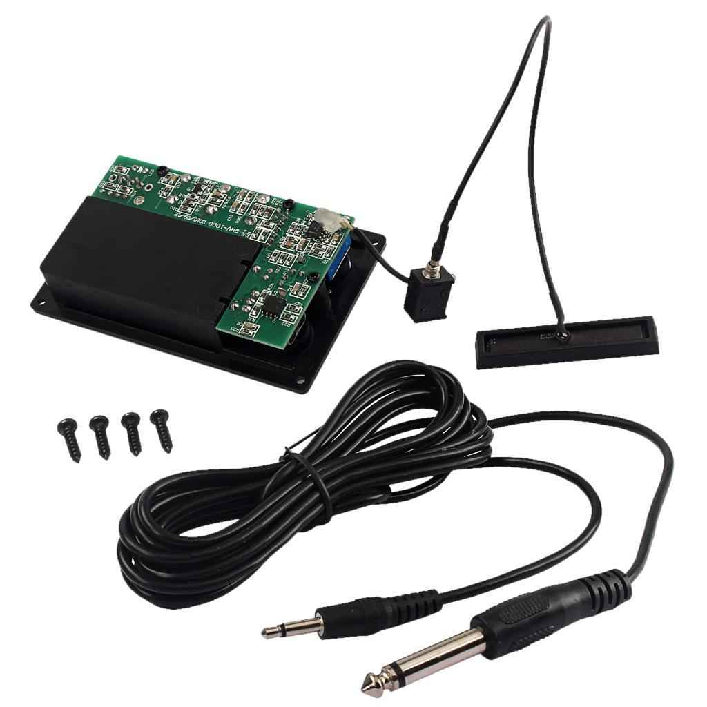 Metal Electric Violin Pickup Adjustable EQ Pickup Preamp Transducer with Piezo