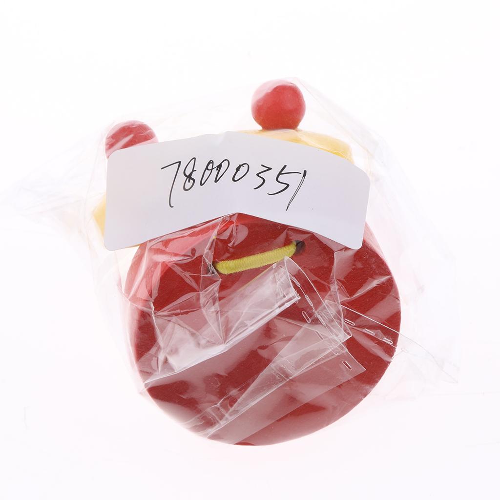 Cartoon Castanet Wooden Hand Clapper Musical Instrument Toy for Kids Yellow