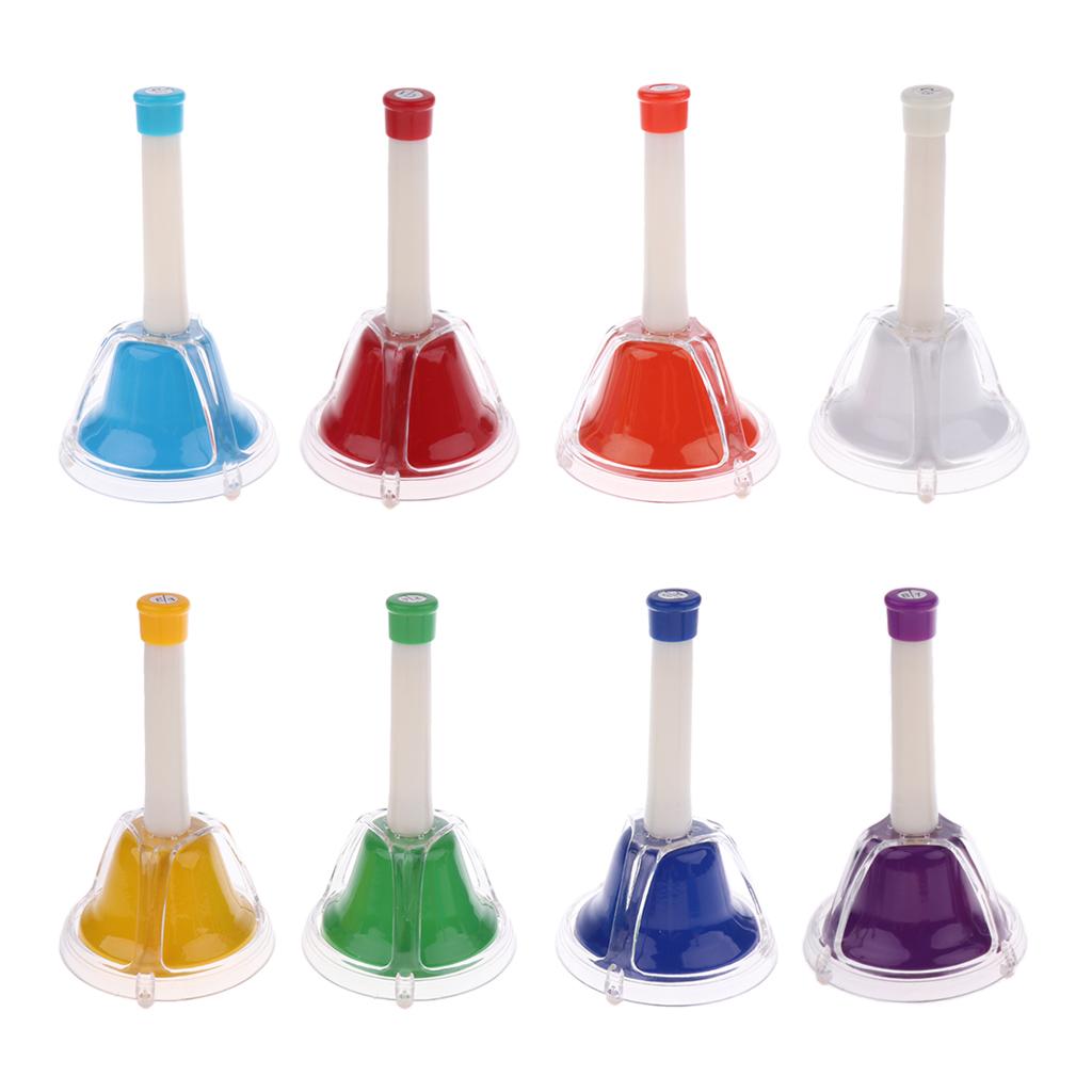 Hand Bell Set 8 Note Diatonic Metal Bells for Children Kids Musical Toy