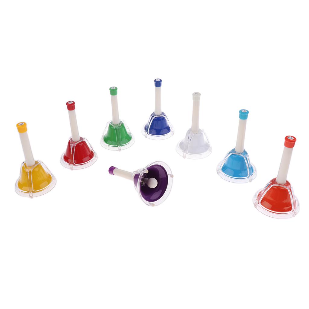 Hand Bell Set 8 Note Diatonic Metal Bells for Children Kids Musical Toy